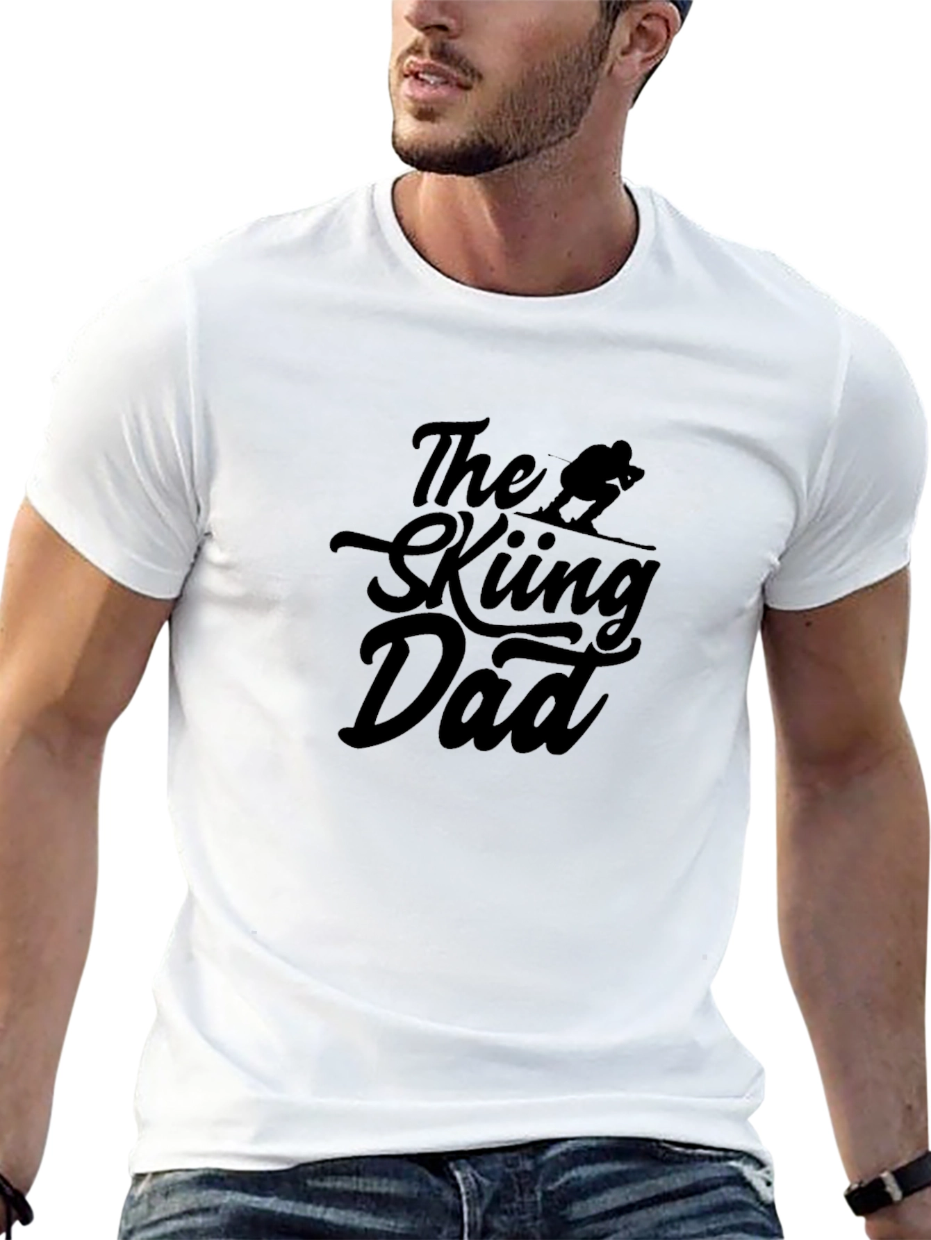 The Skiing Dad T-Shirt - Black