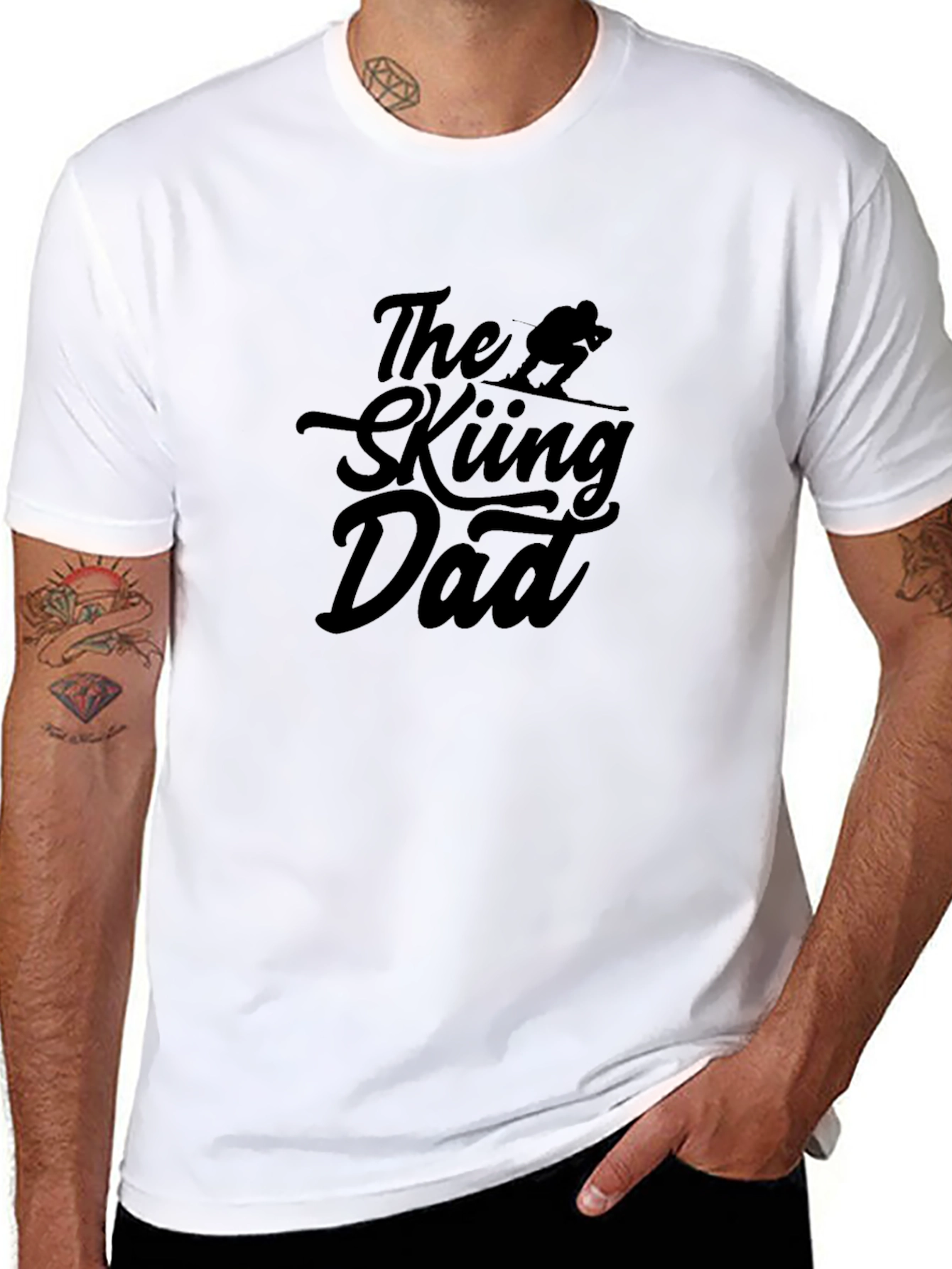 The Skiing Dad T-Shirt - Black