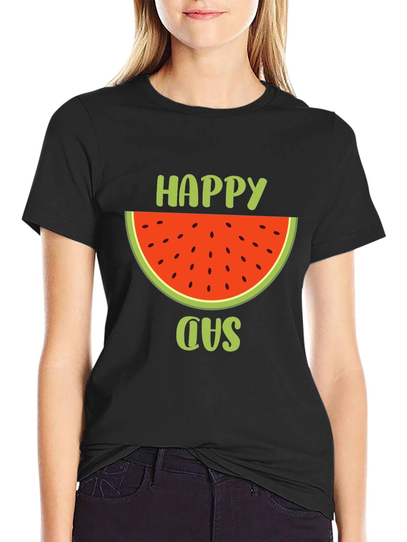 Happy Sad Watermelon Graphic Tee