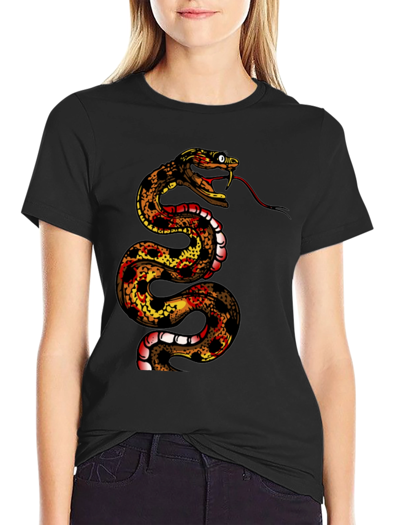 Snake Graphic Tee - Mens Black T-Shirt