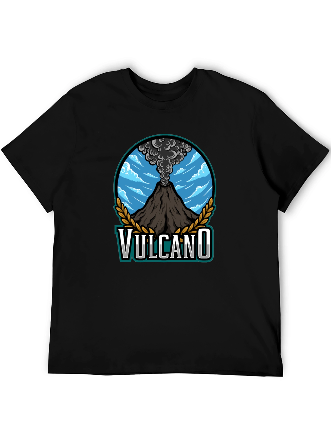 Volcano Graphic T-Shirt - Mens Black Tee