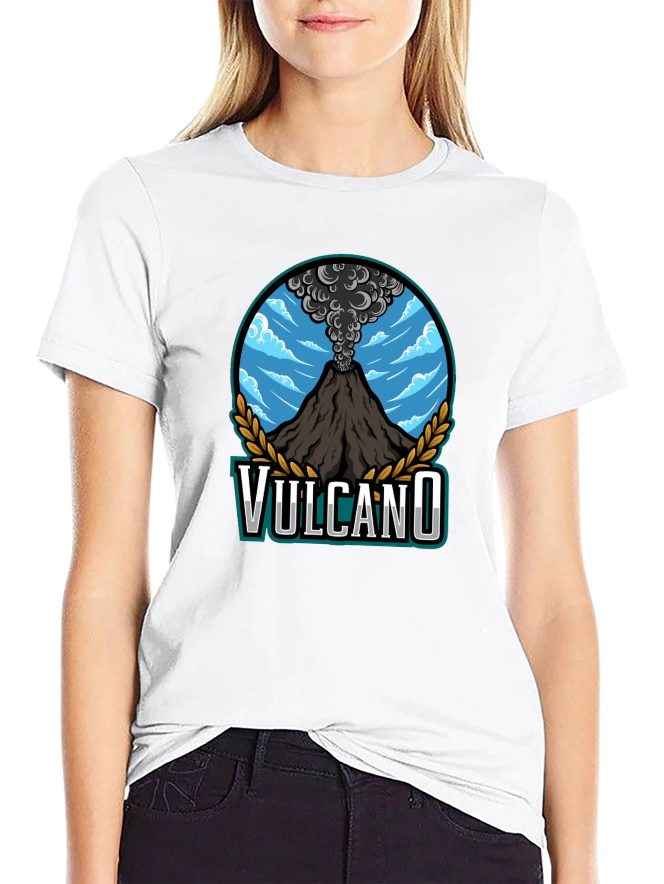 Volcano Graphic T-Shirt - Mens Black Tee