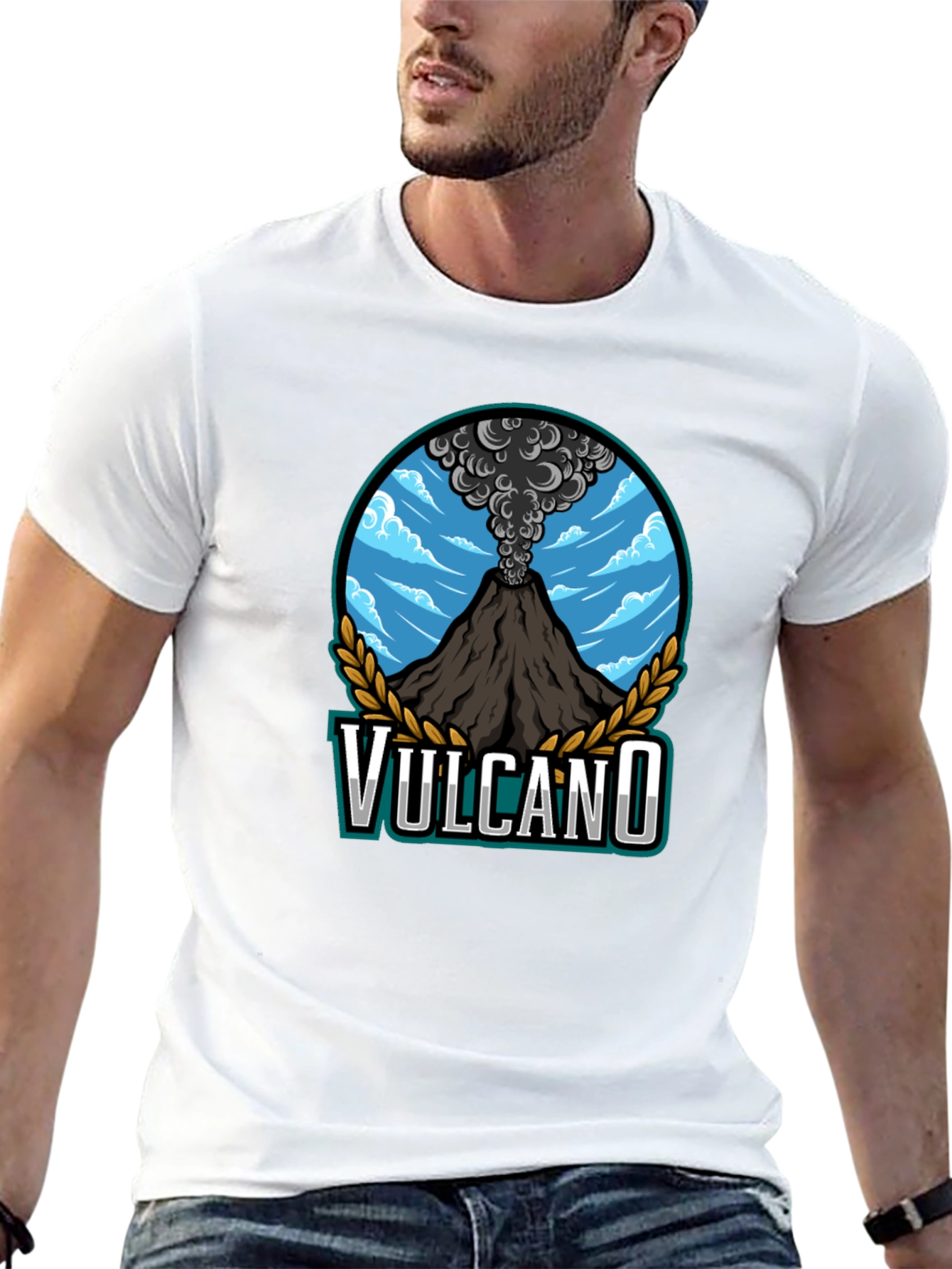 Volcano Graphic T-Shirt - Mens Black Tee