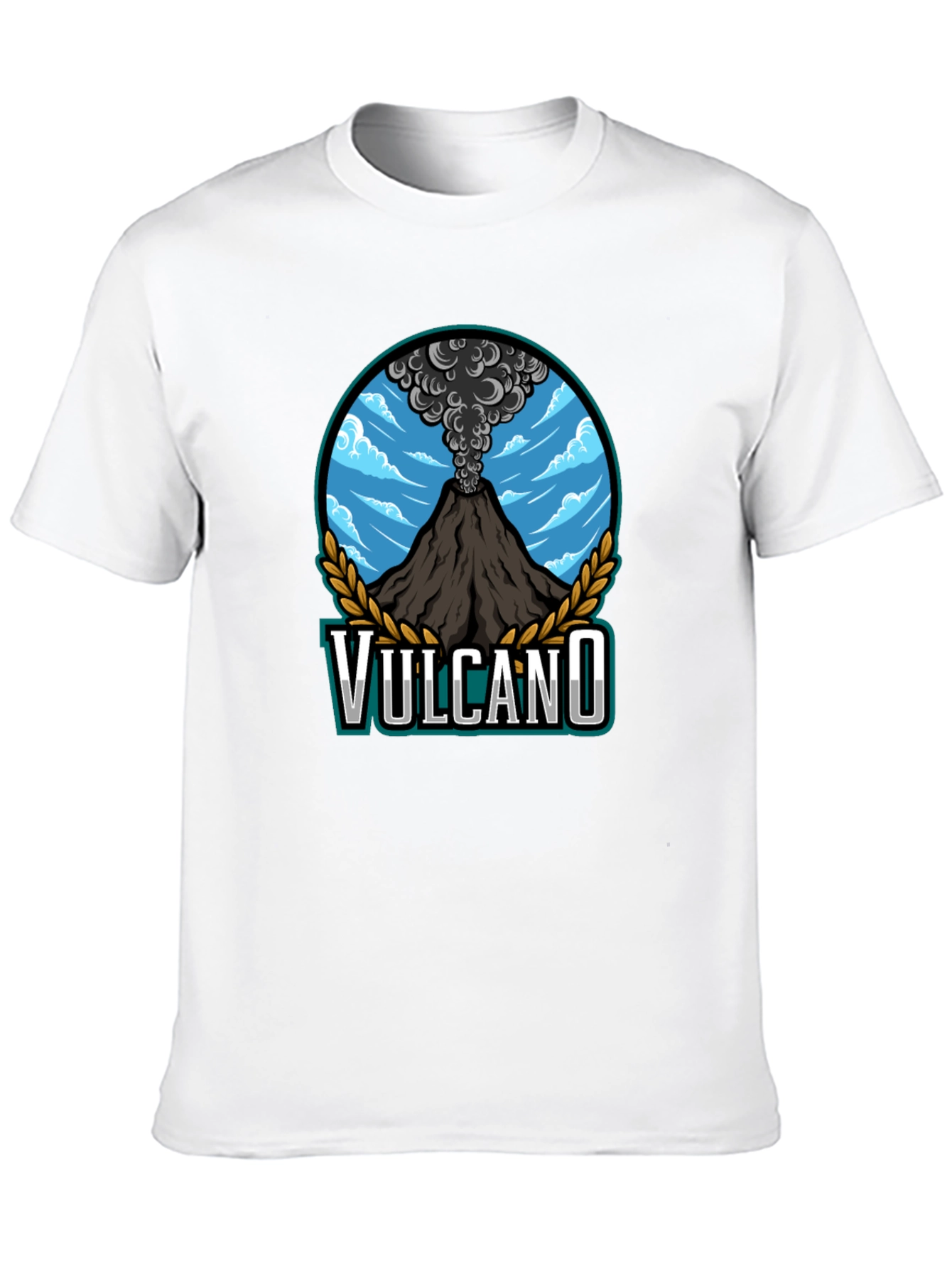 Volcano Graphic T-Shirt - Mens Black Tee