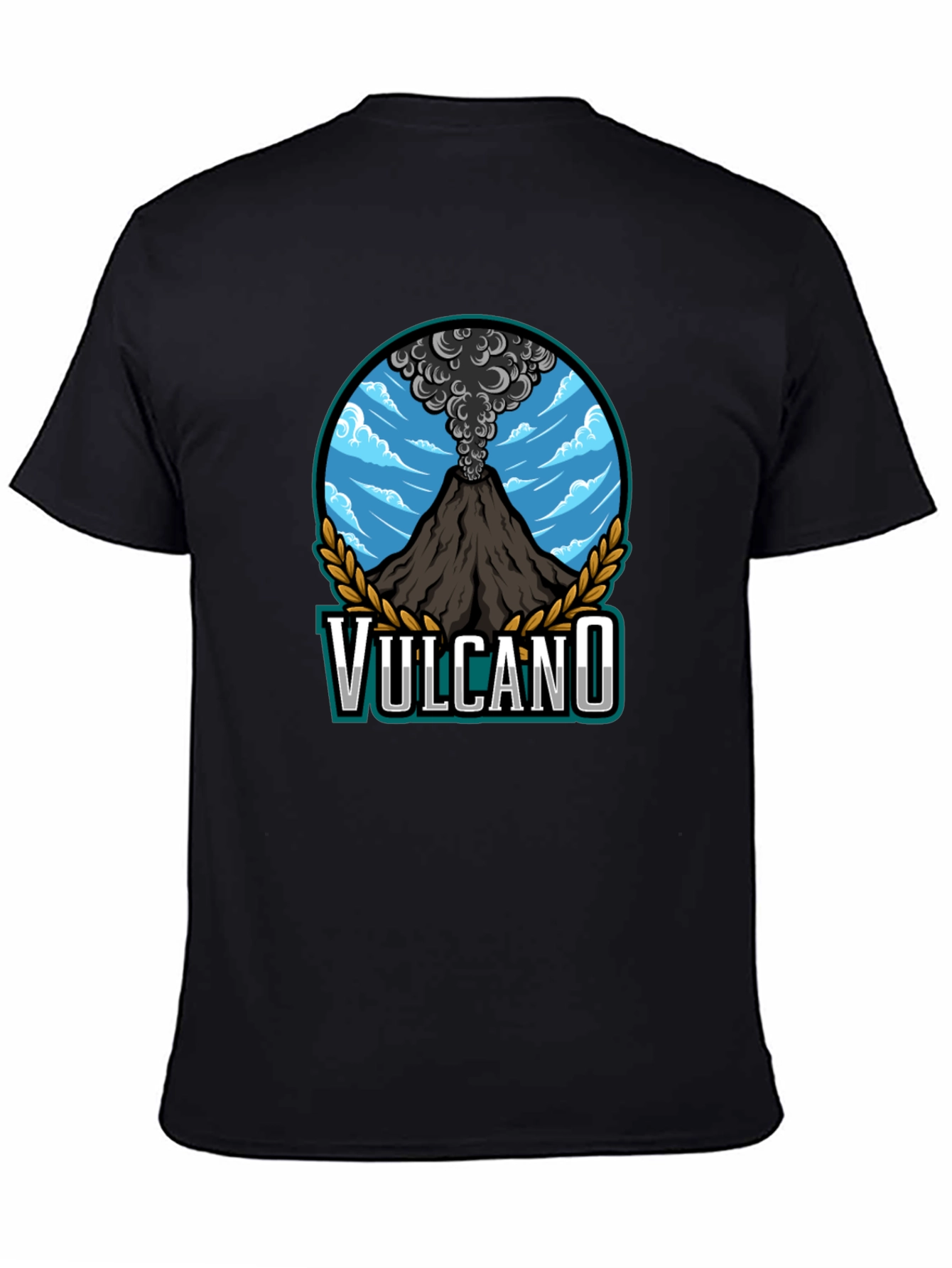 Volcano Graphic T-Shirt - Mens Black Tee