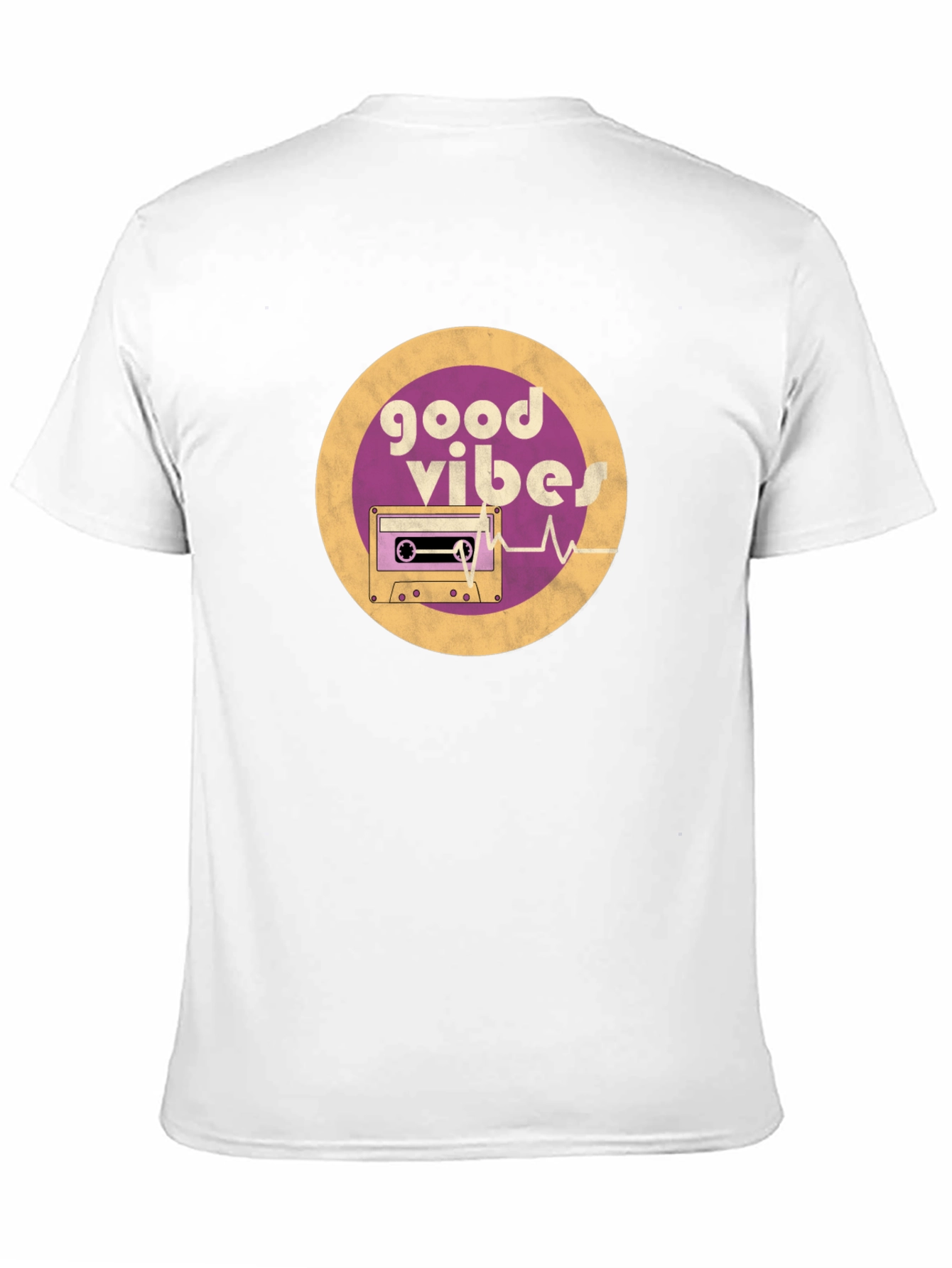 Good Vibes Cassette Tape Graphic Tee - Retro Style
