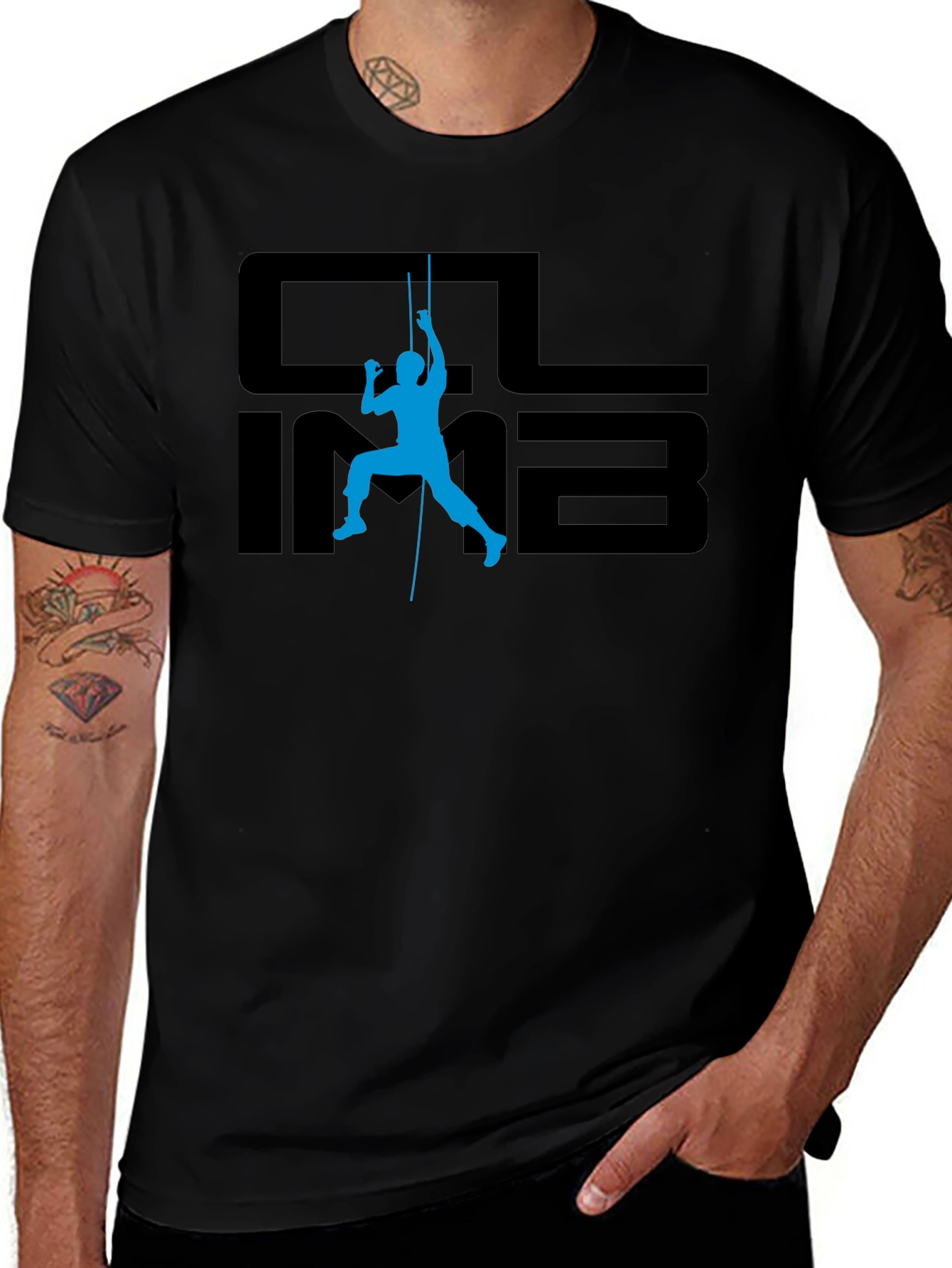 Climb Graphic Black T-Shirt - Adventure Ready