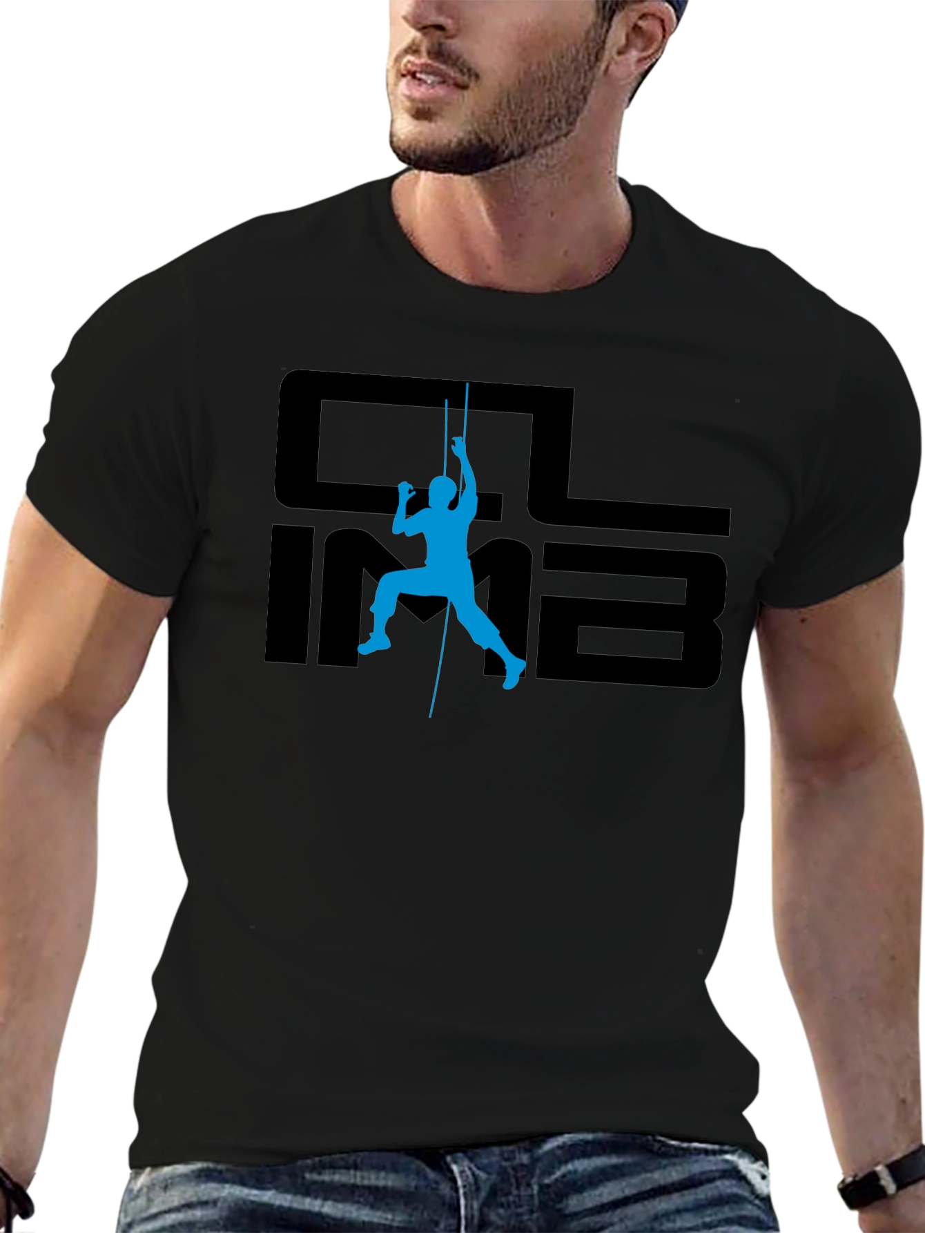 Climb Graphic Black T-Shirt - Adventure Ready