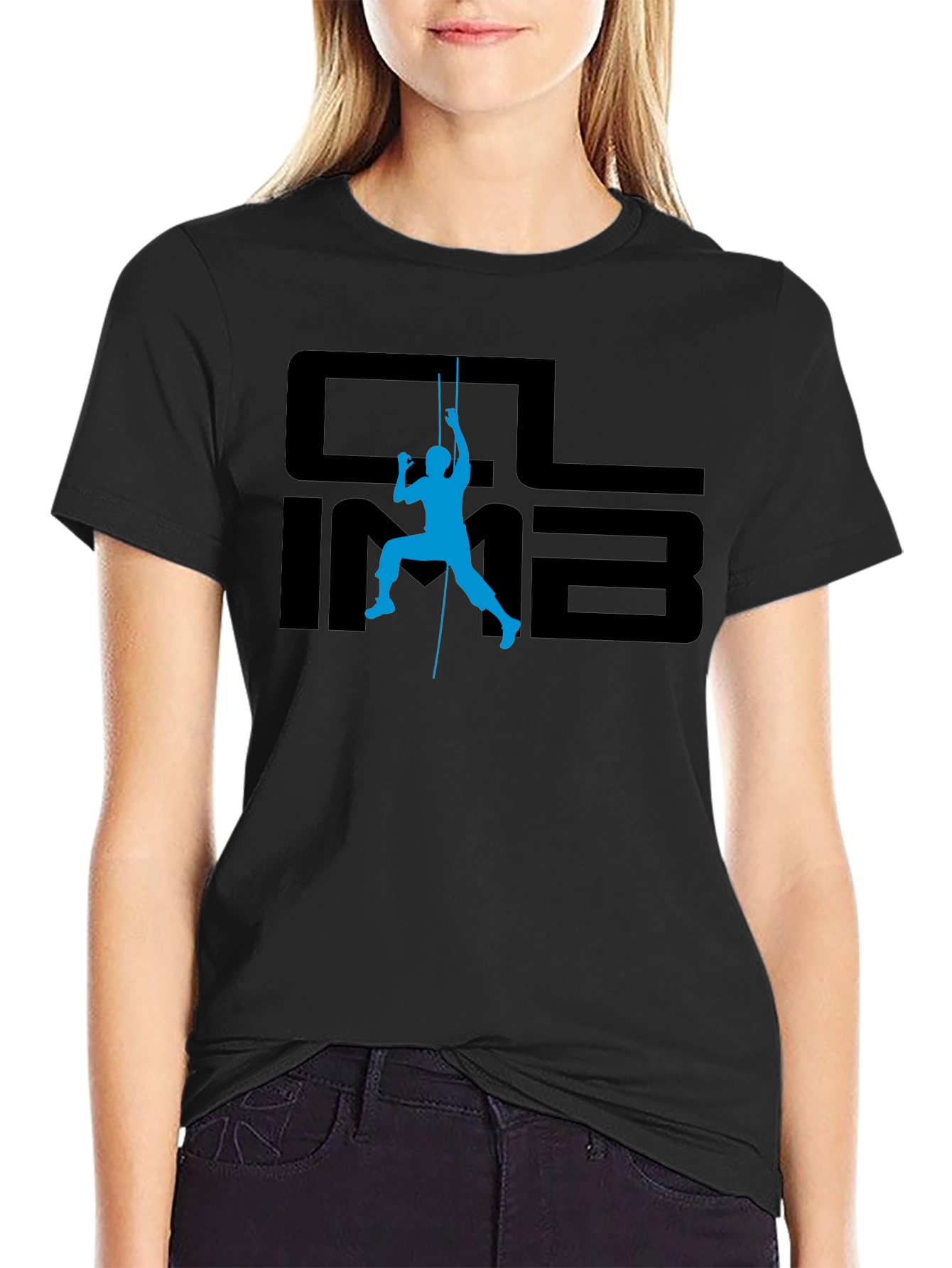 Climb Graphic Black T-Shirt - Adventure Ready