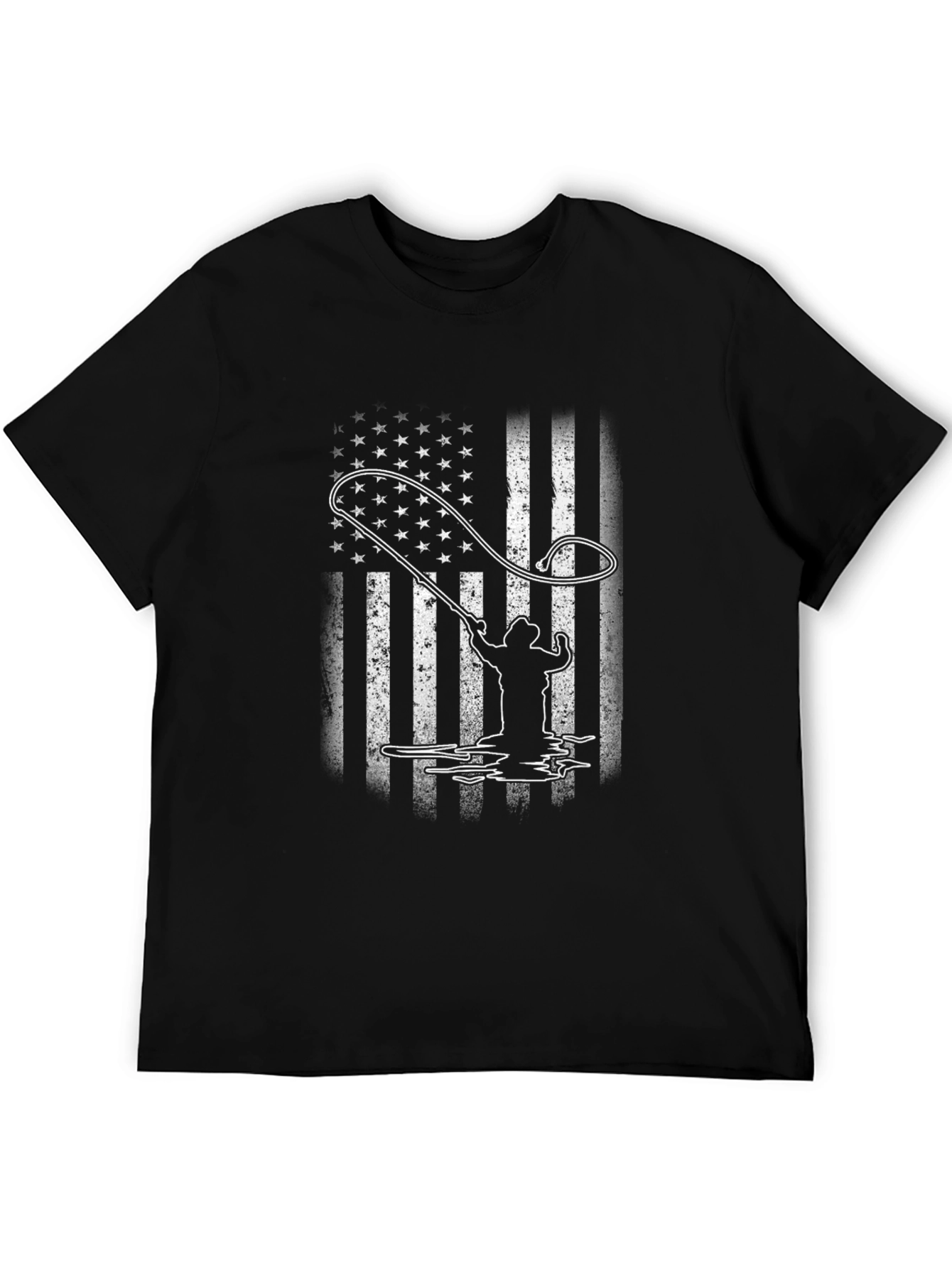 American Flag Fly Fishing T-Shirt