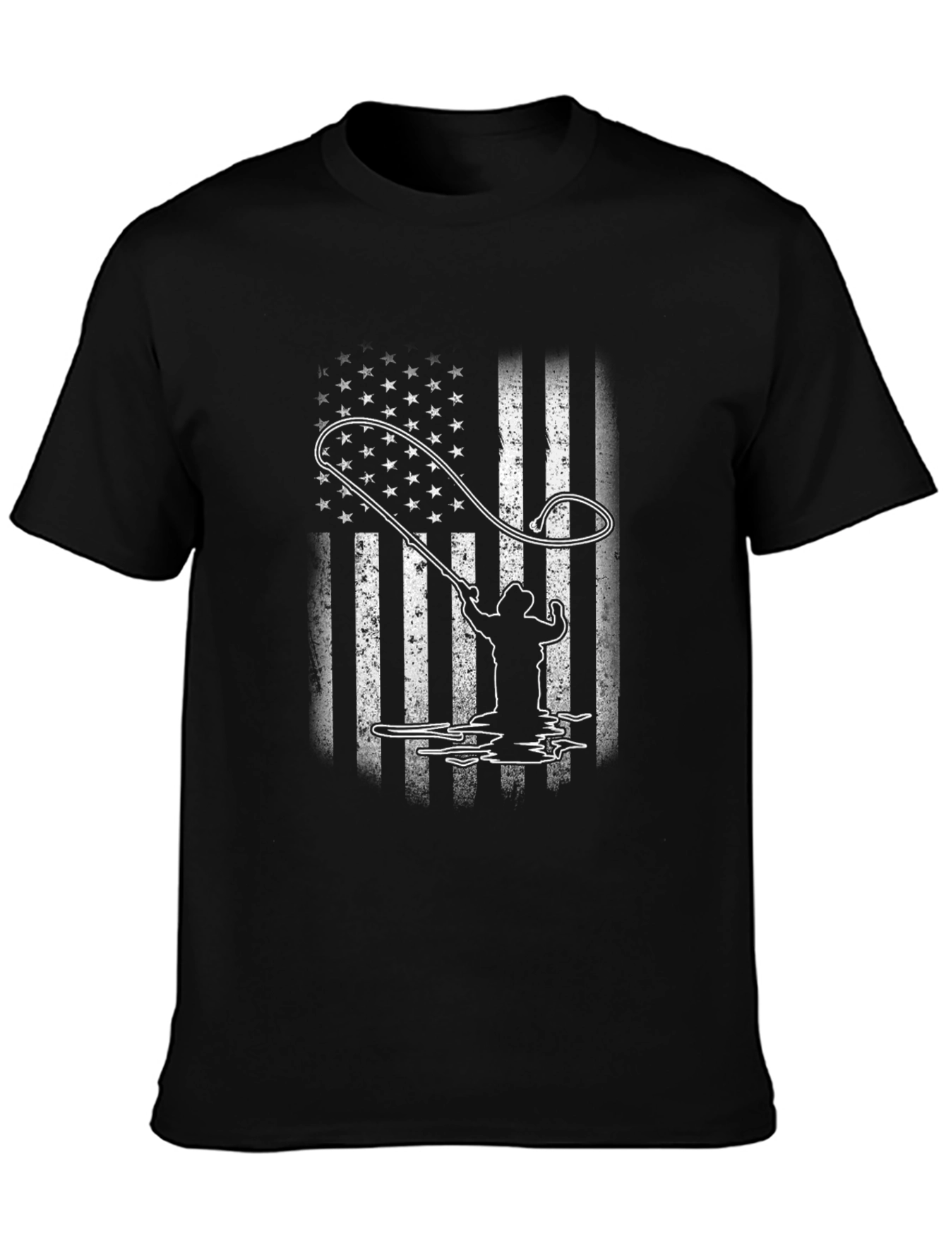 American Flag Fly Fishing T-Shirt