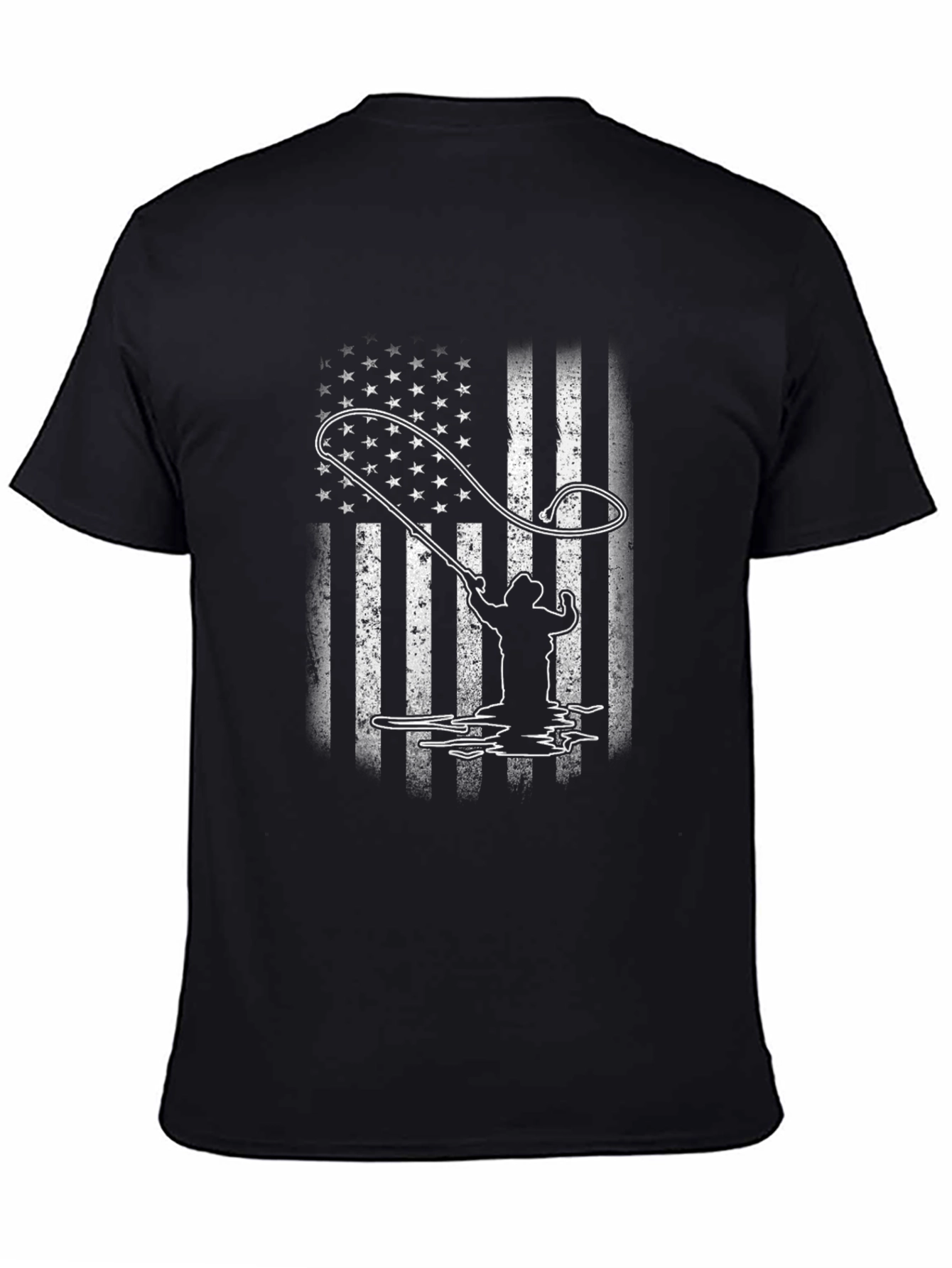 American Flag Fly Fishing T-Shirt
