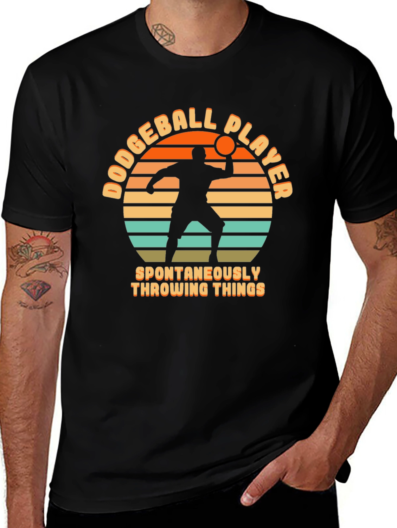 Dodgeball Player Throwing Things T-Shirt