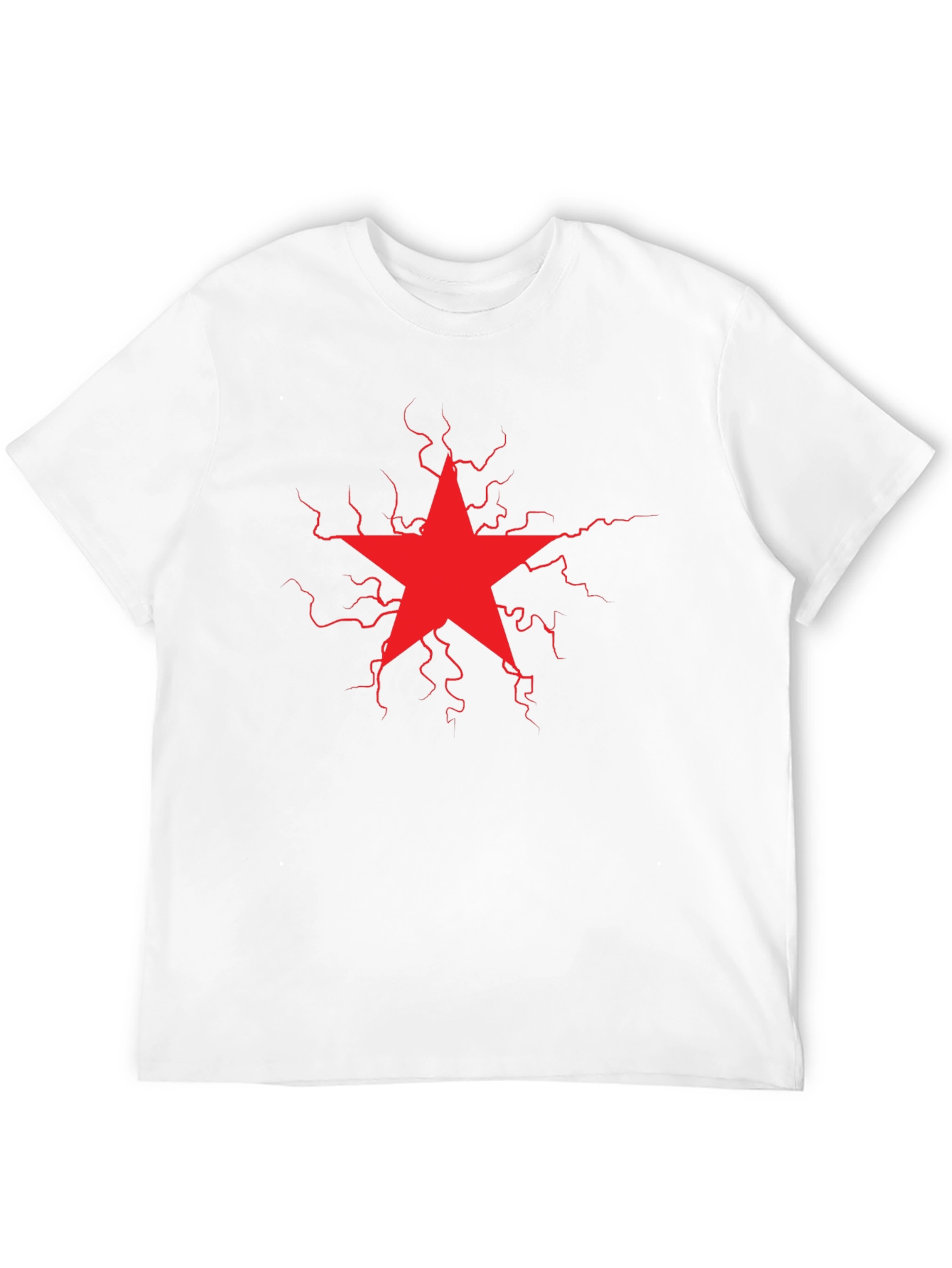 Red Star Lightning Bolt Graphic Tee