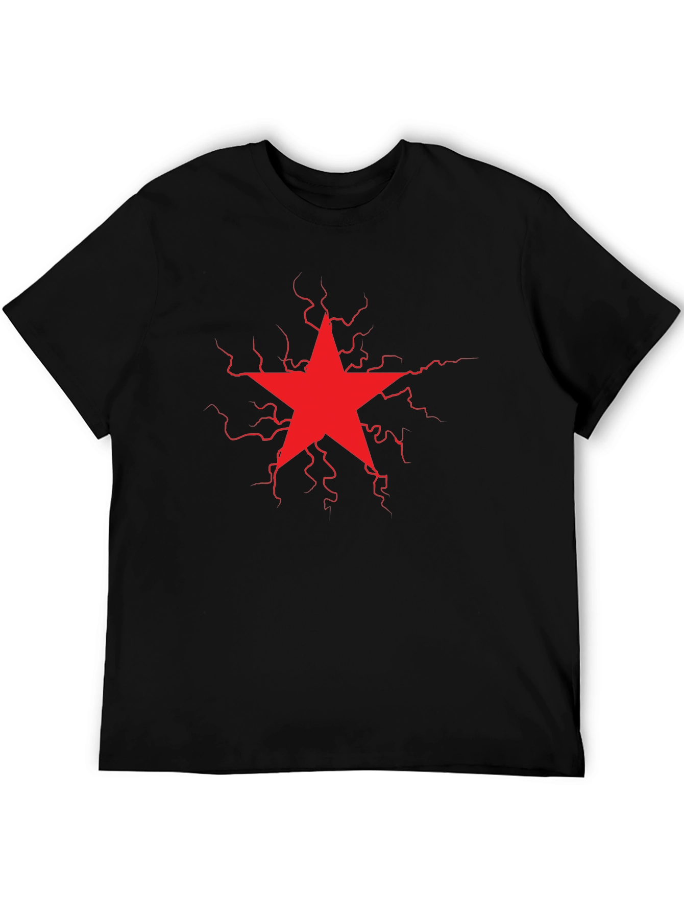 Red Star Lightning Bolt Graphic Tee
