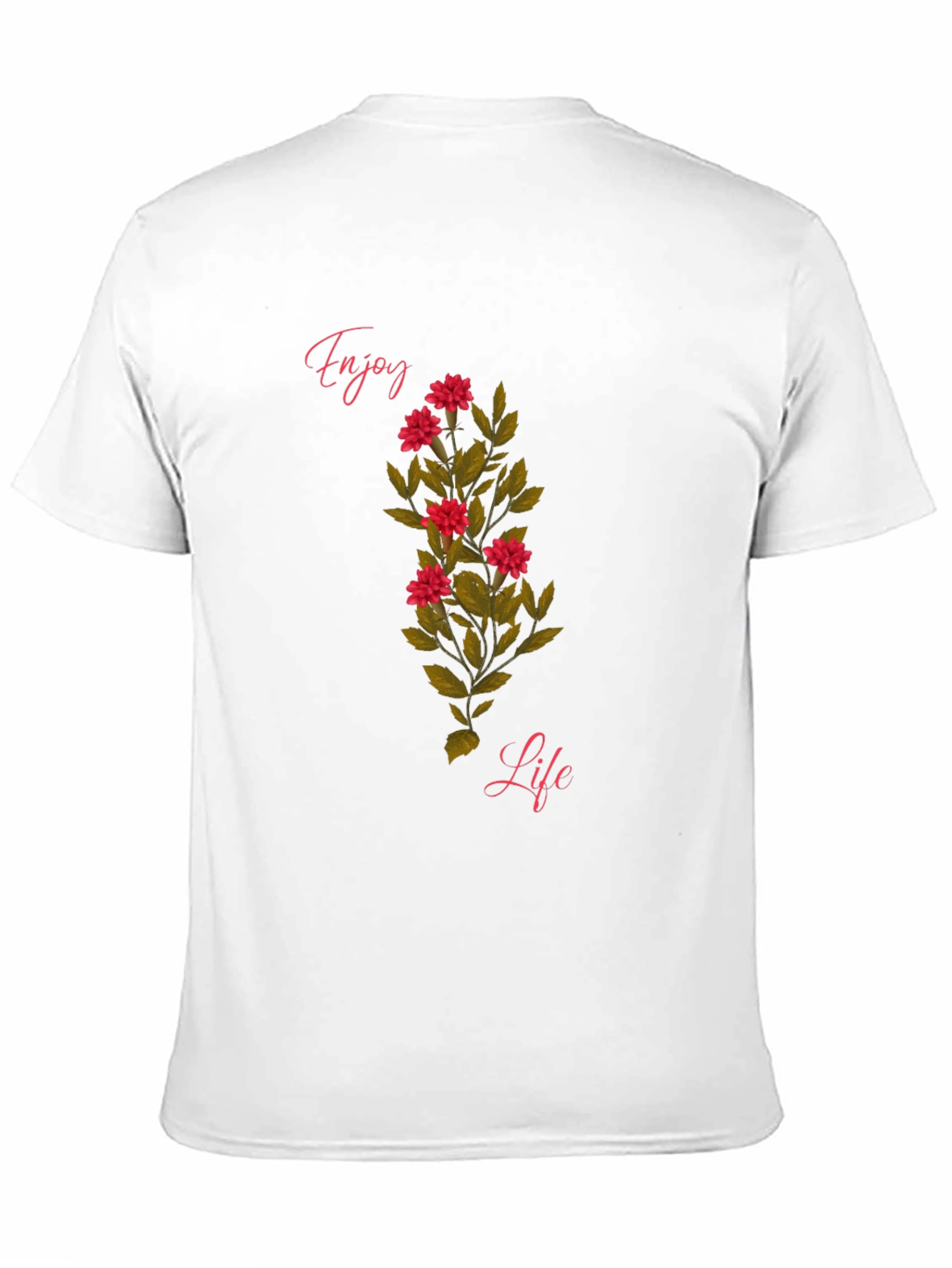 Enjoy Life Graphic T-Shirt - Floral Design