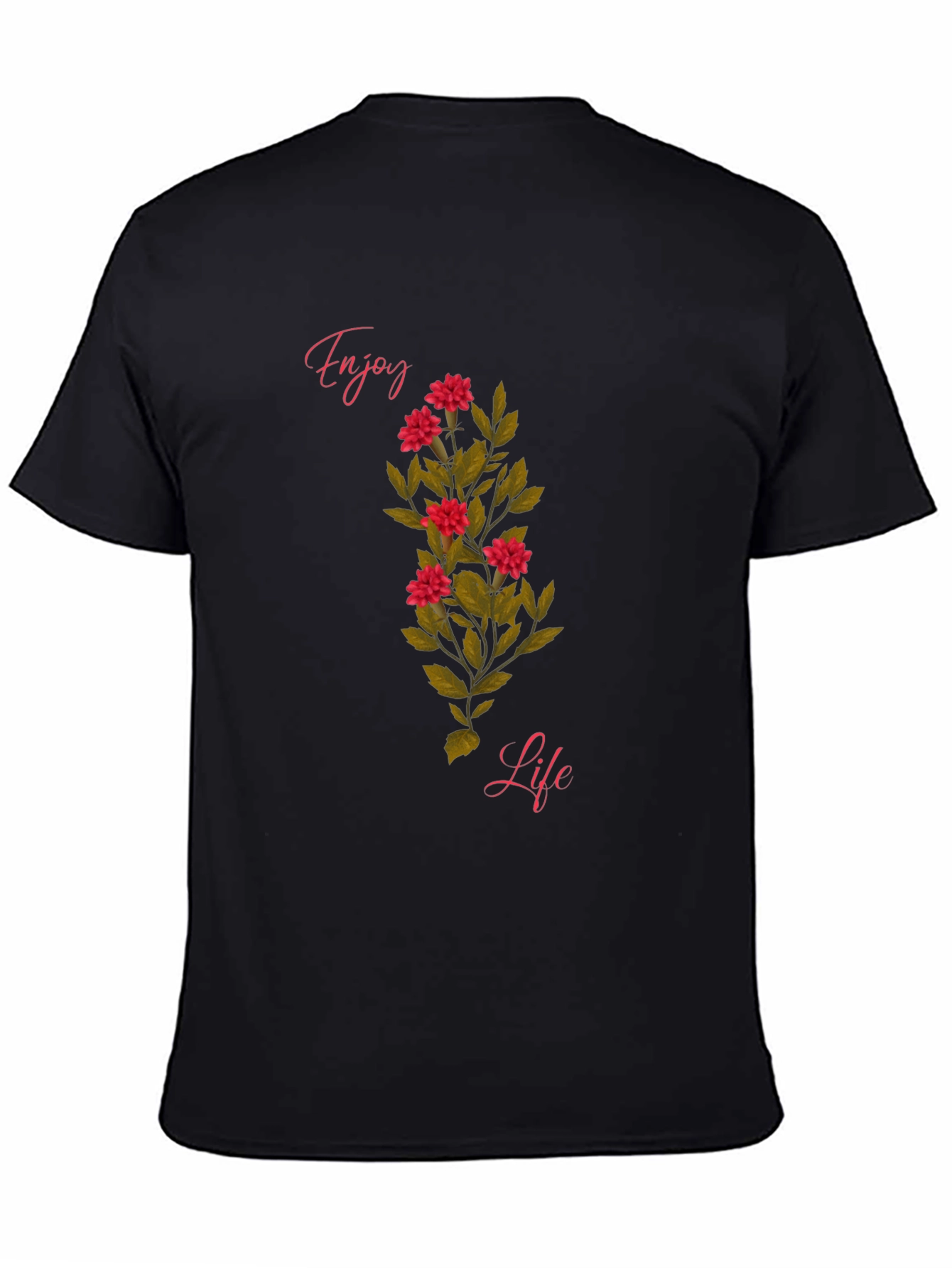 Enjoy Life Graphic T-Shirt - Floral Design