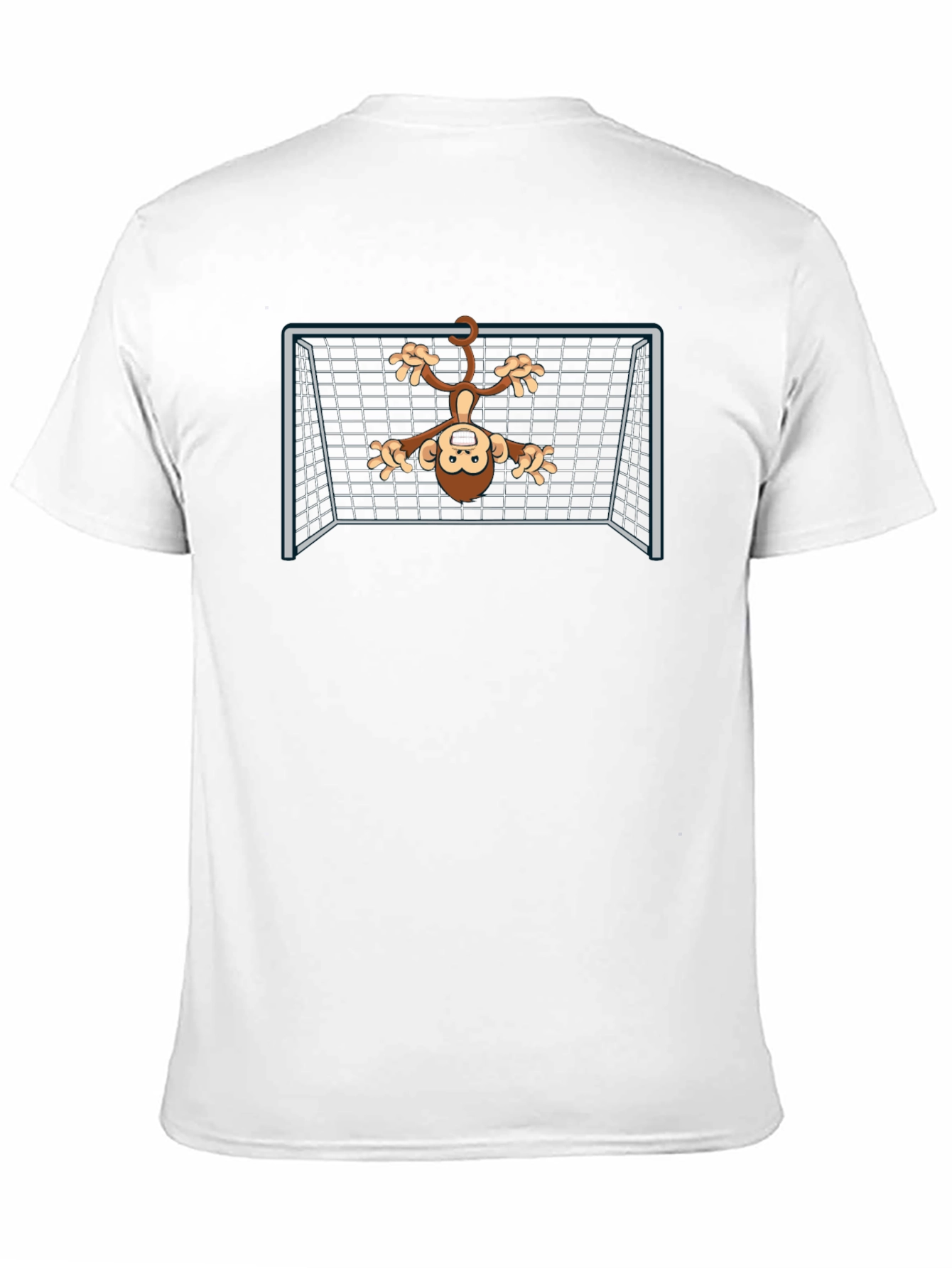 Monkey Goalie Graphic Tee - Black Cotton T-Shirt