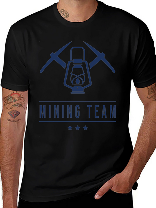 Mining Team Graphic Tee | Miners Lantern & Pickaxes