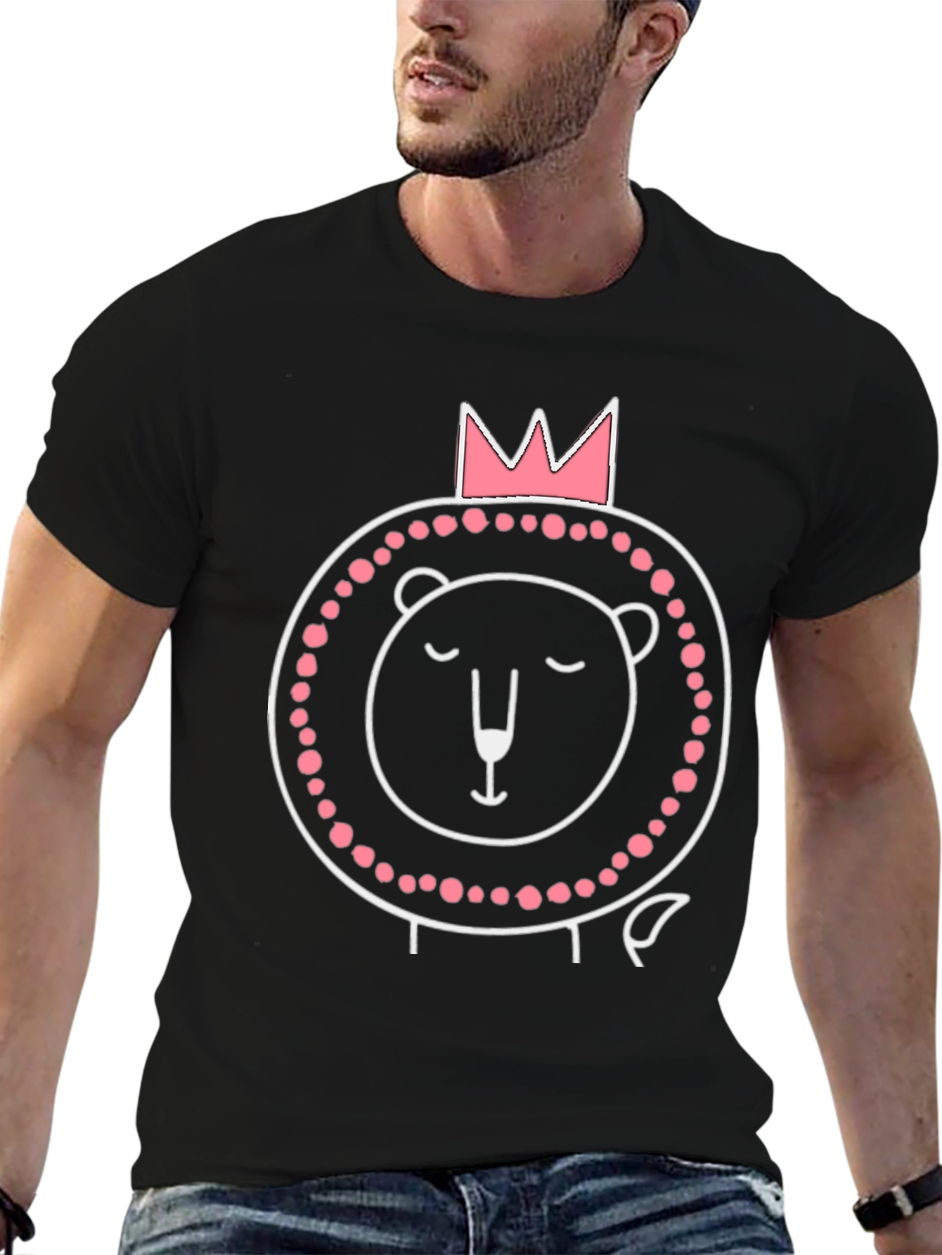 Cute Lion King Mens Graphic Tee