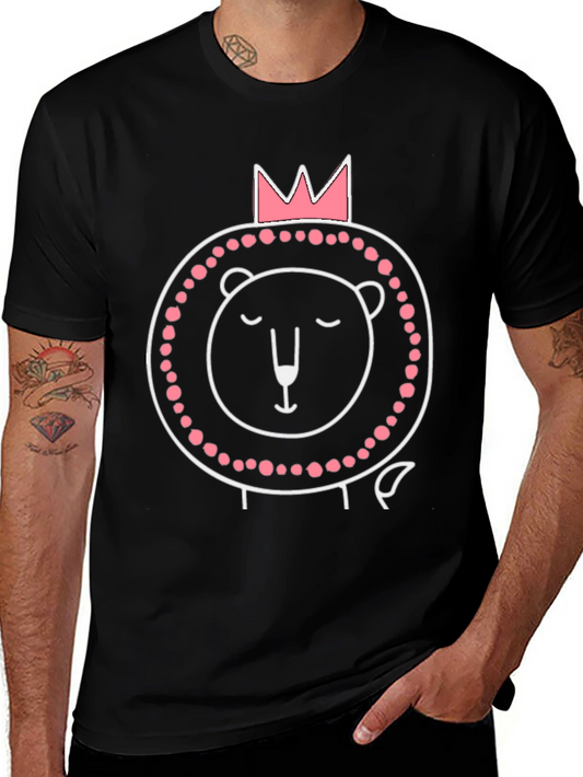 Cute Lion King Mens Graphic Tee