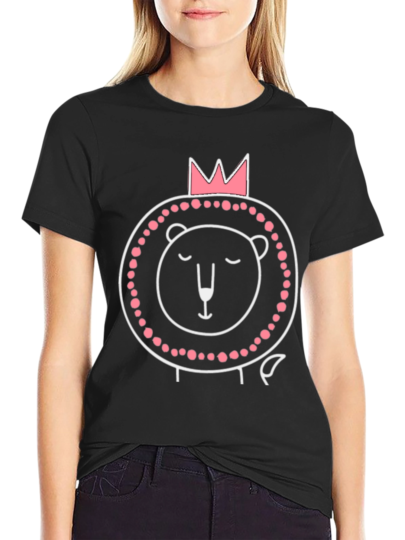 Cute Lion King Mens Graphic Tee
