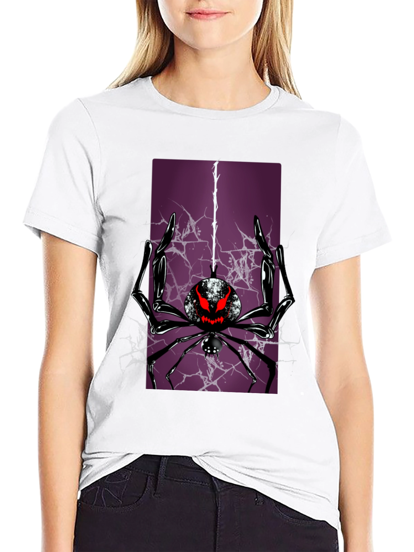 Spider Graphic T-Shirt - Black
