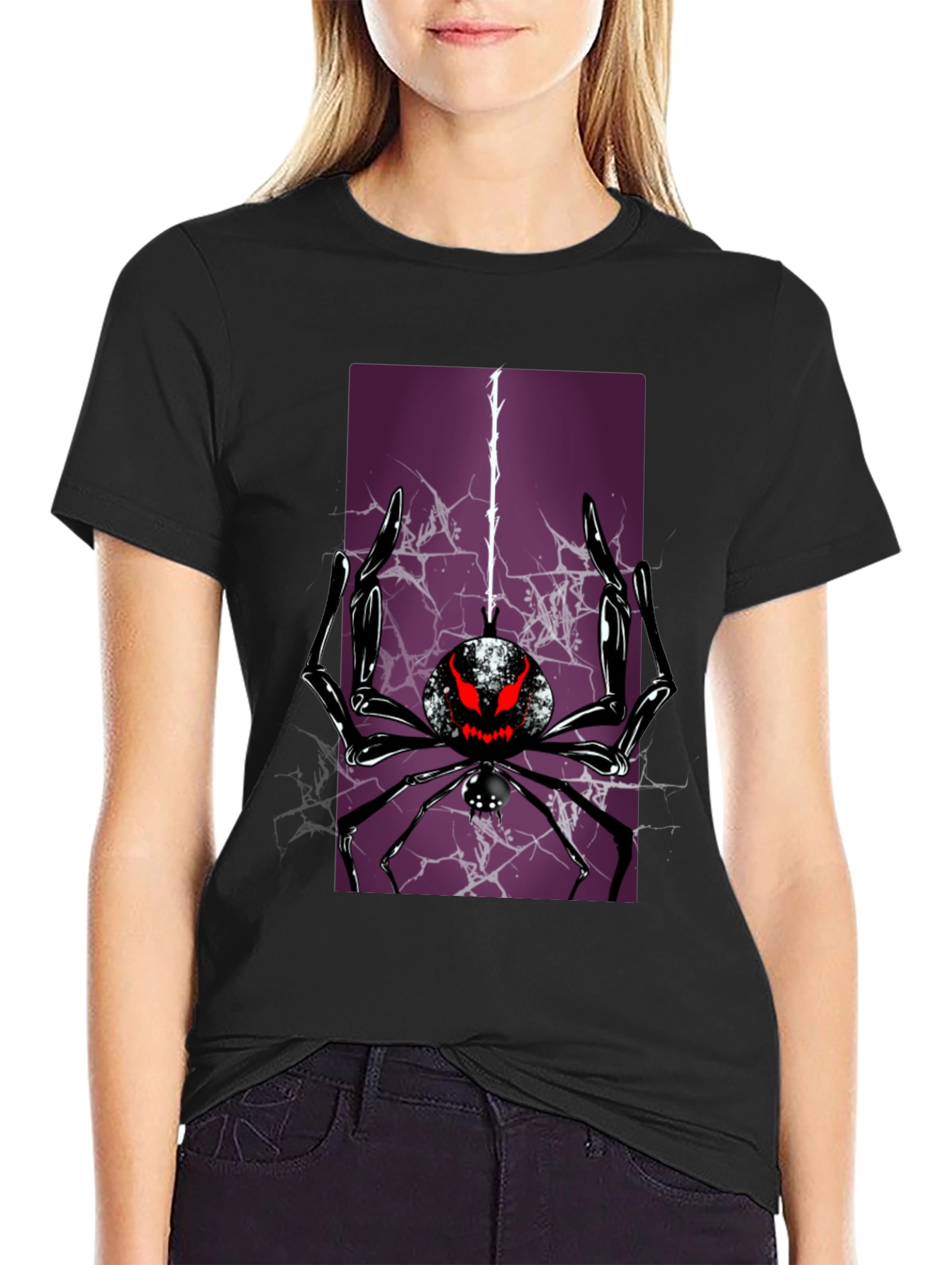 Spider Graphic T-Shirt - Black