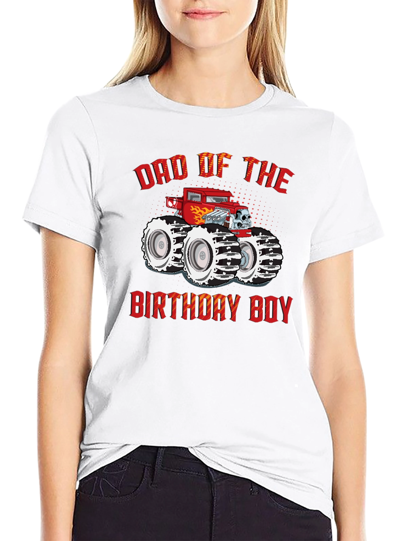 Dad of the Birthday Boy Monster Truck T-Shirt