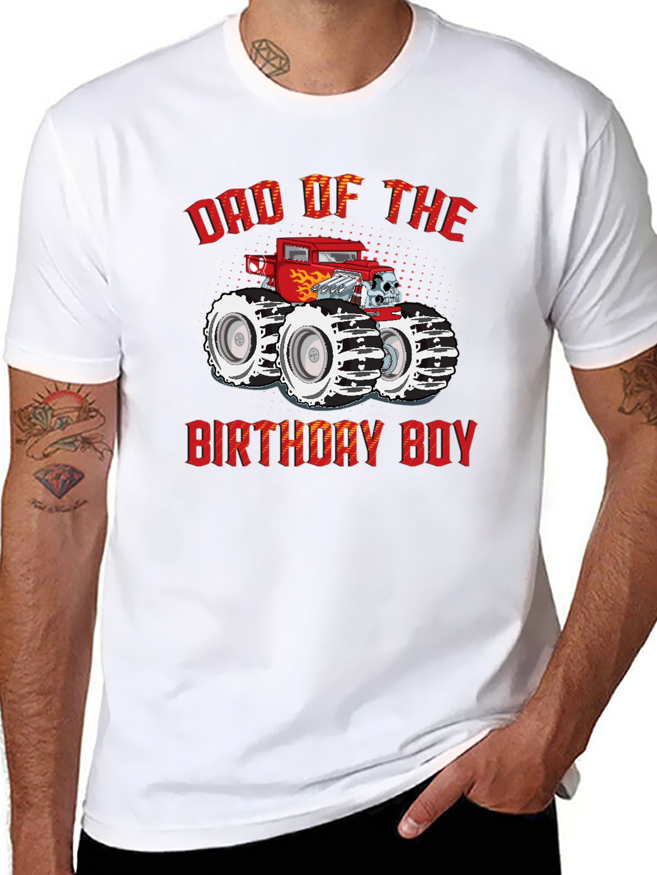 Dad of the Birthday Boy Monster Truck T-Shirt
