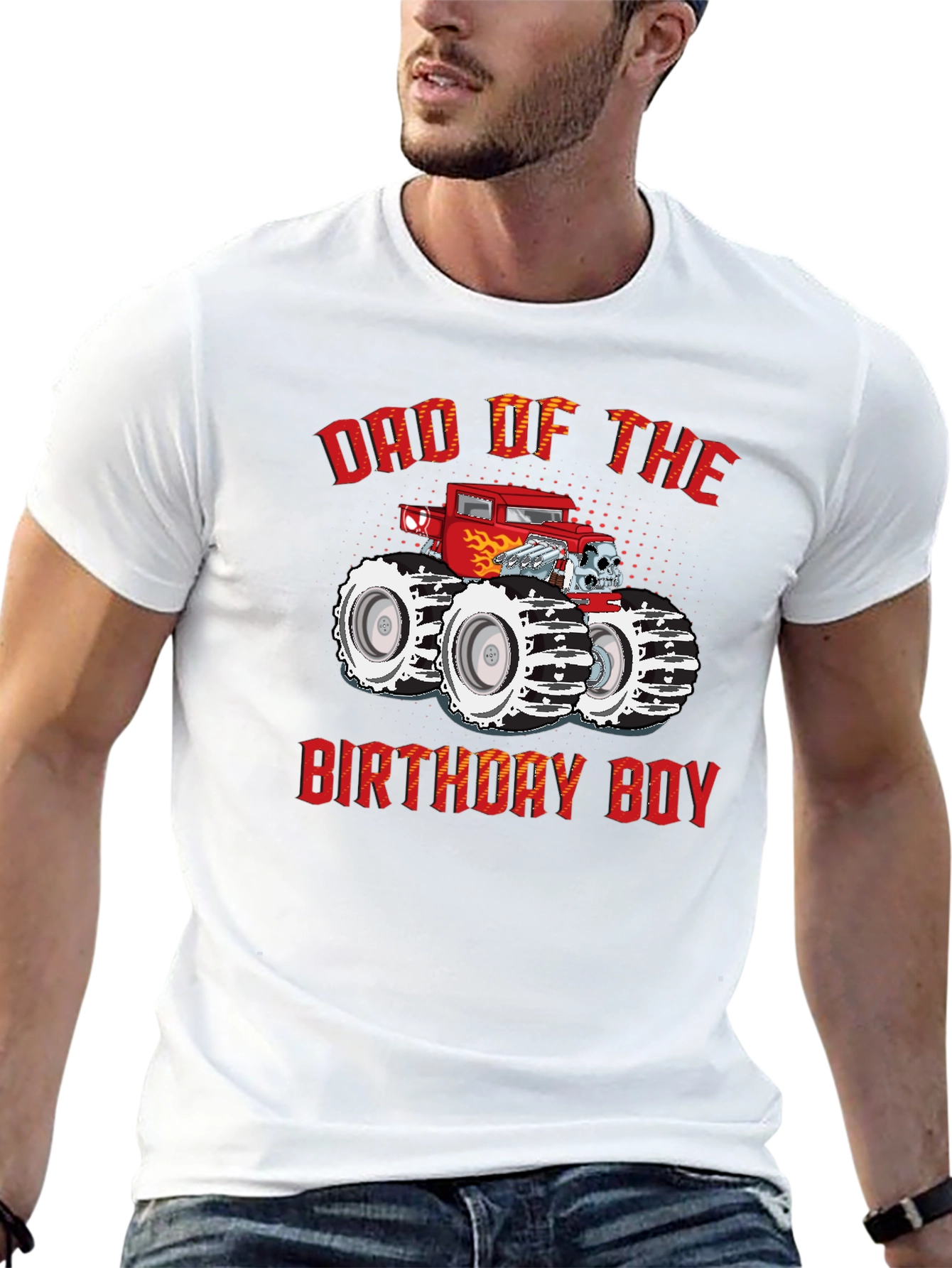 Dad of the Birthday Boy Monster Truck T-Shirt