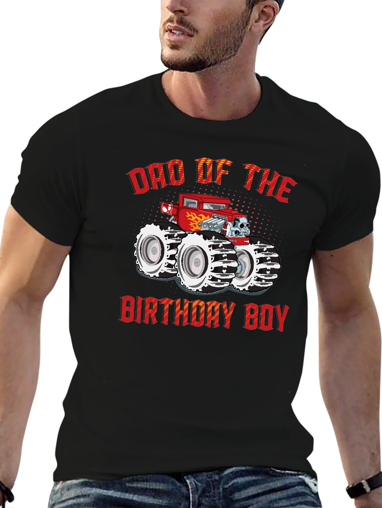 Dad of the Birthday Boy Monster Truck T-Shirt