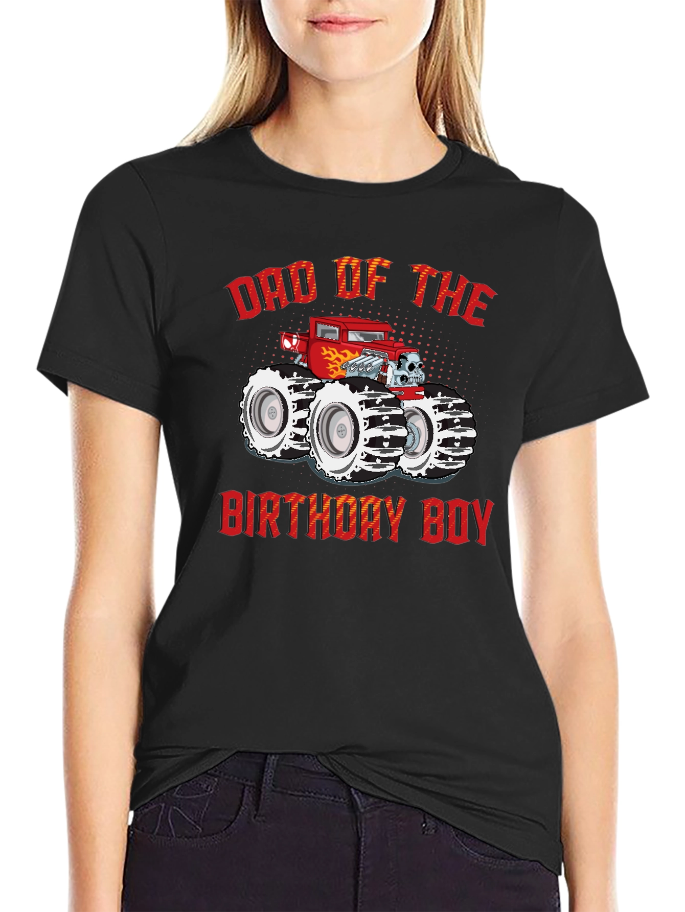 Dad of the Birthday Boy Monster Truck T-Shirt
