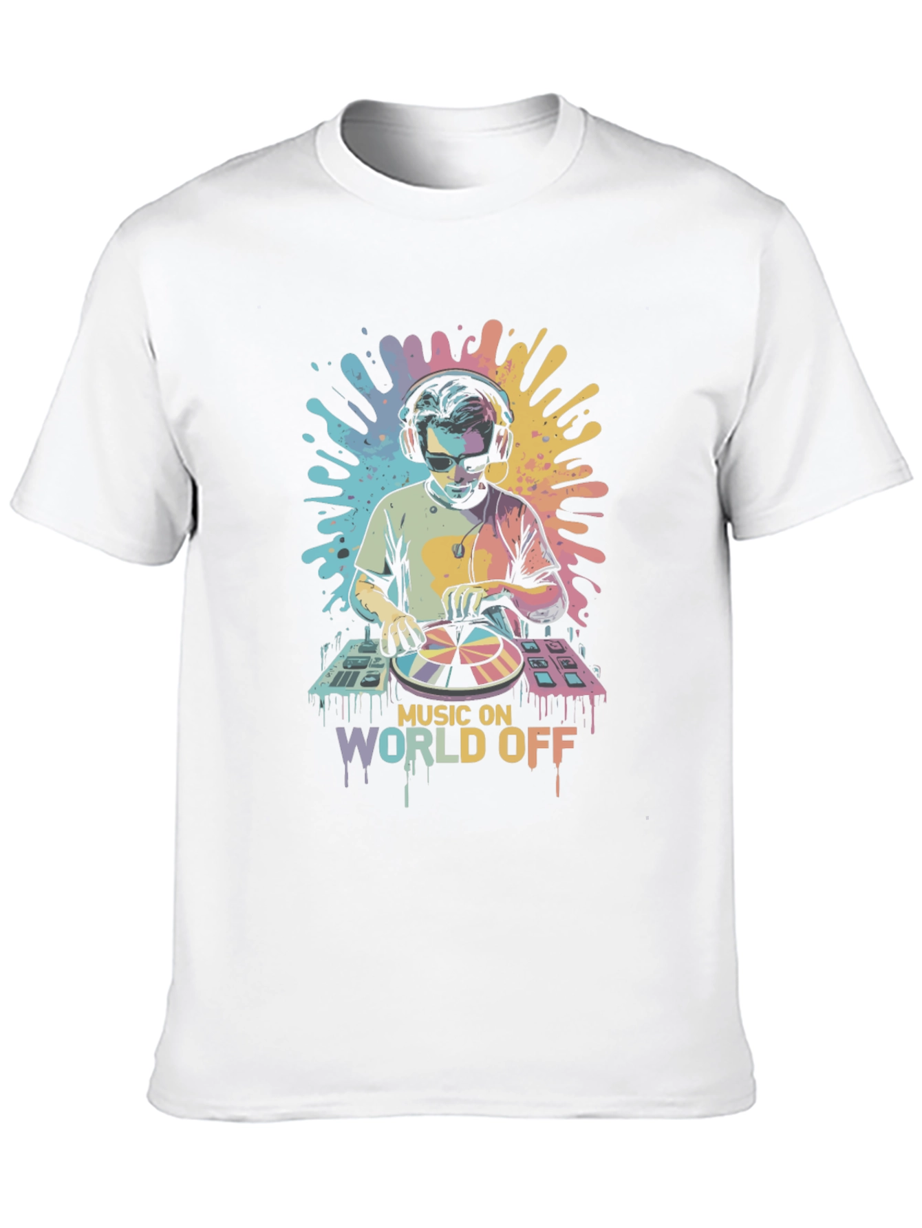 Music On World Off DJ Graphic Tee