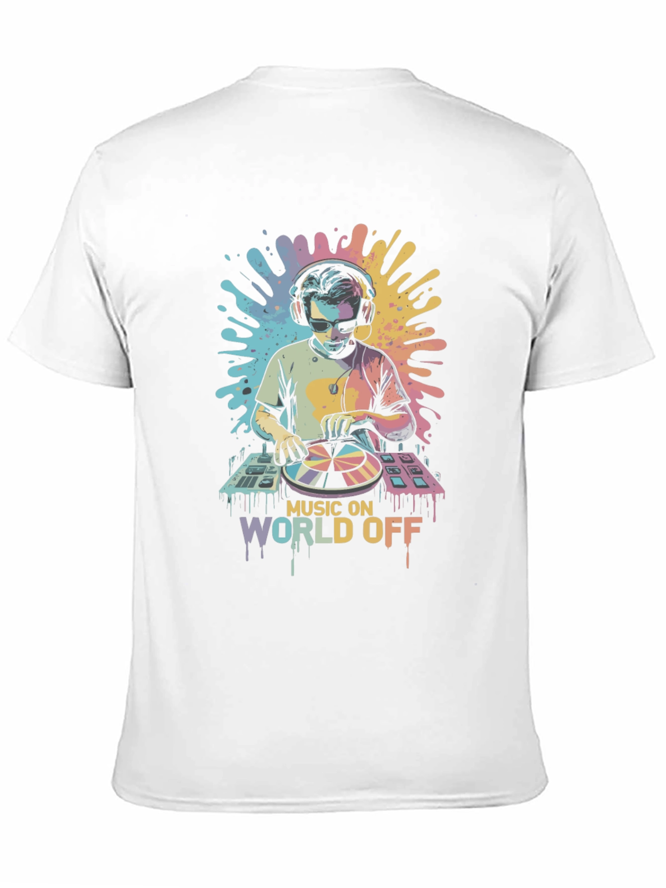 Music On World Off DJ Graphic Tee