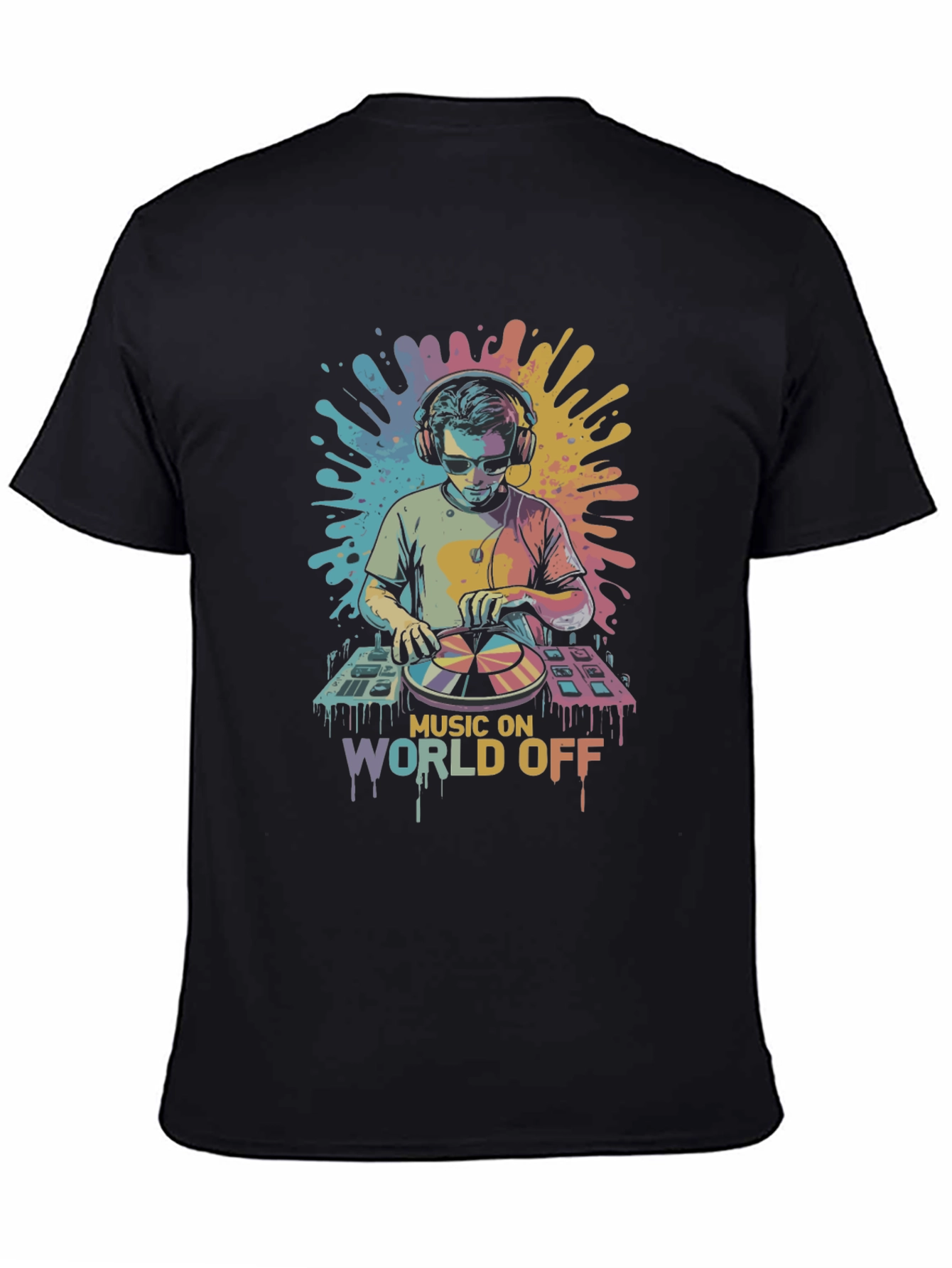 Music On World Off DJ Graphic Tee
