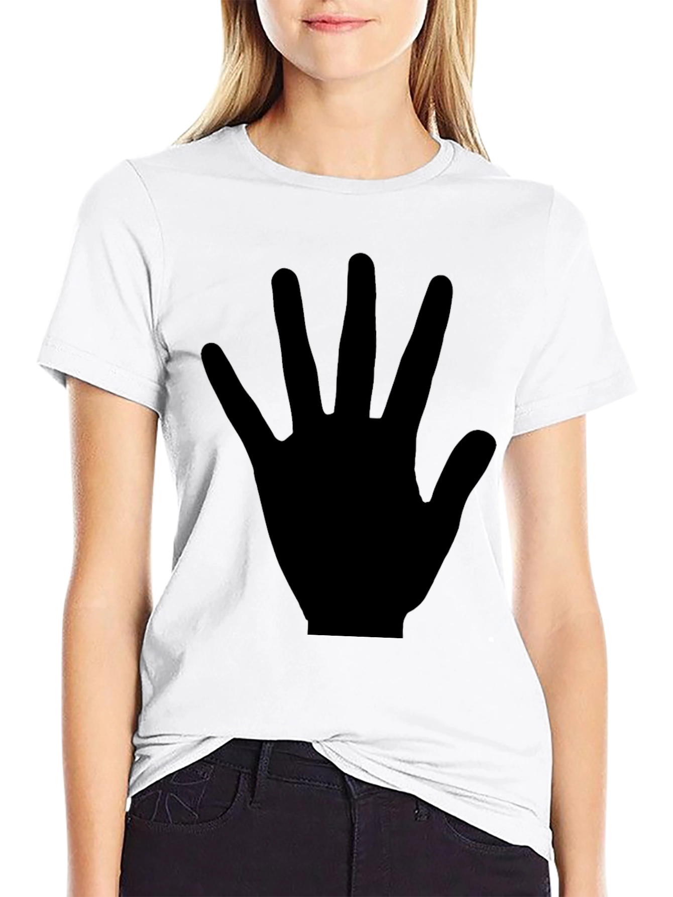 Black Hand Graphic Tee - Bold Statement Shirt