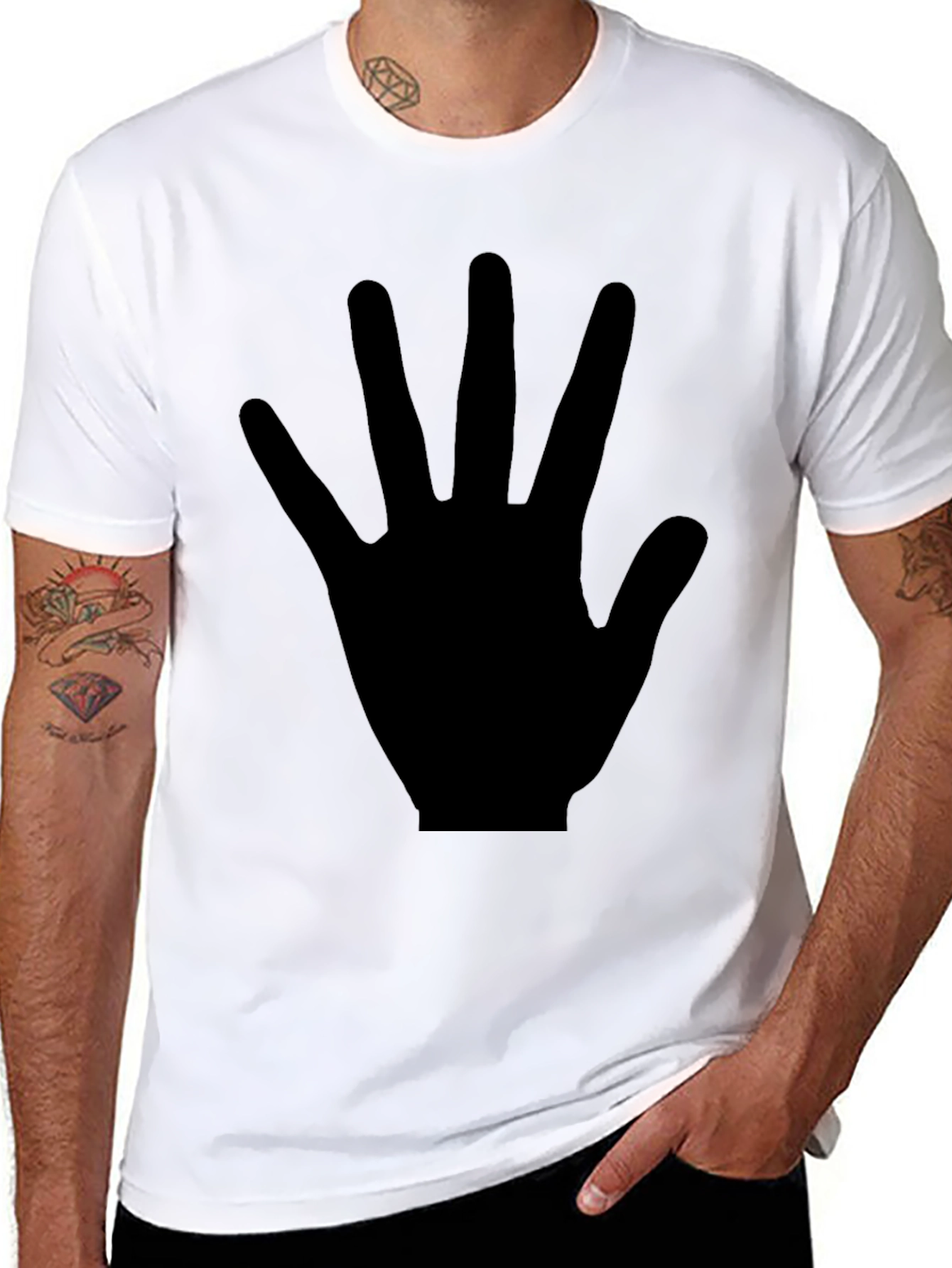 Black Hand Graphic Tee - Bold Statement Shirt