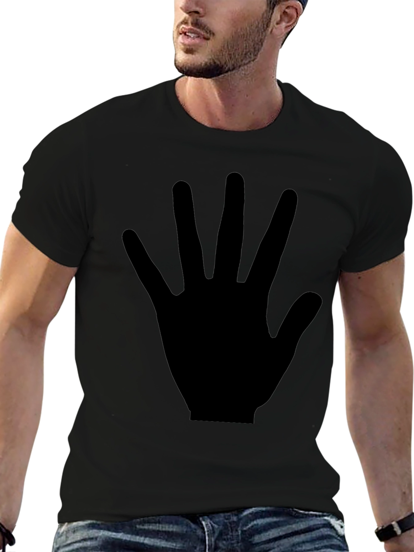 Black Hand Graphic Tee - Bold Statement Shirt