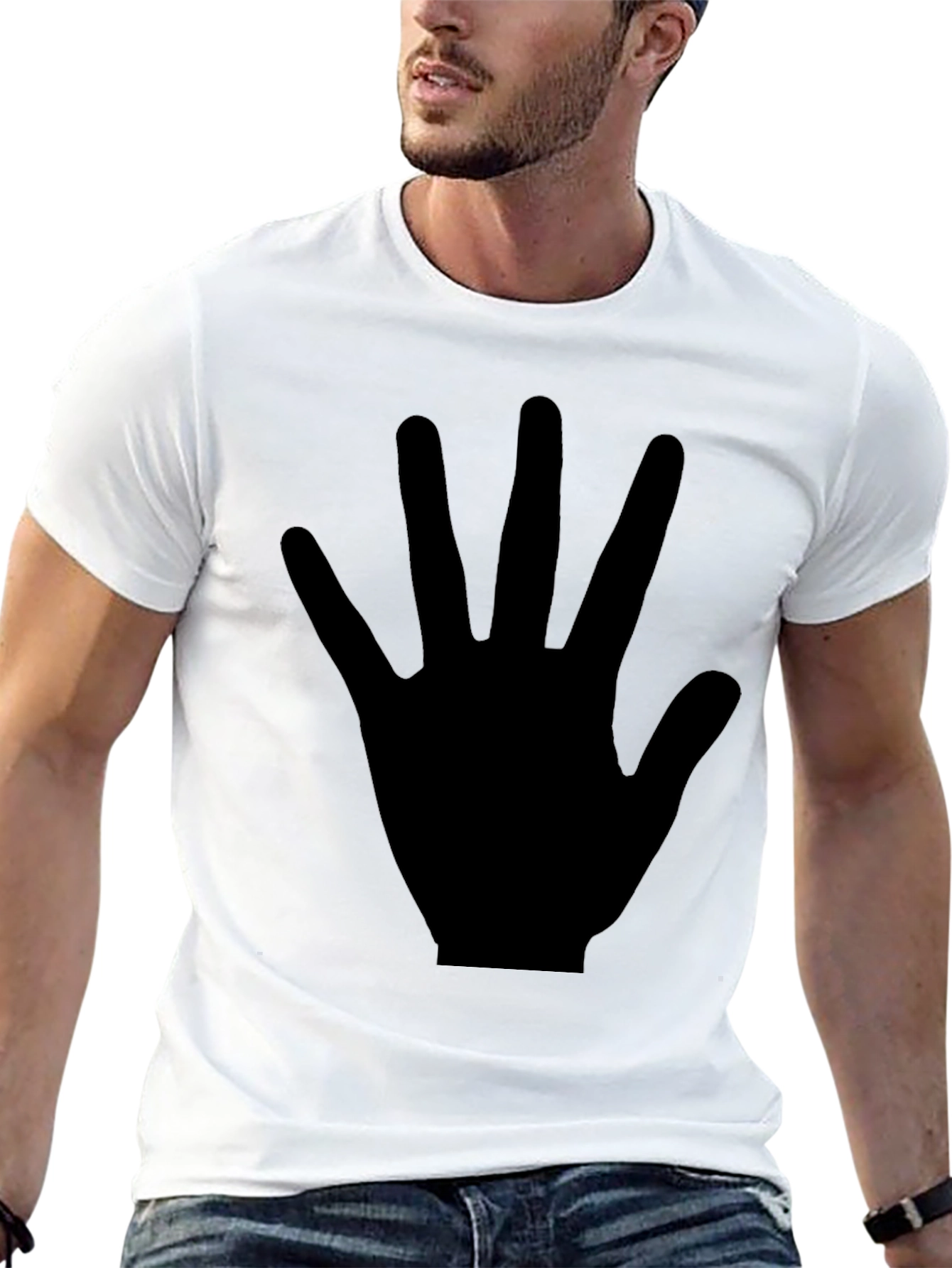 Black Hand Graphic Tee - Bold Statement Shirt