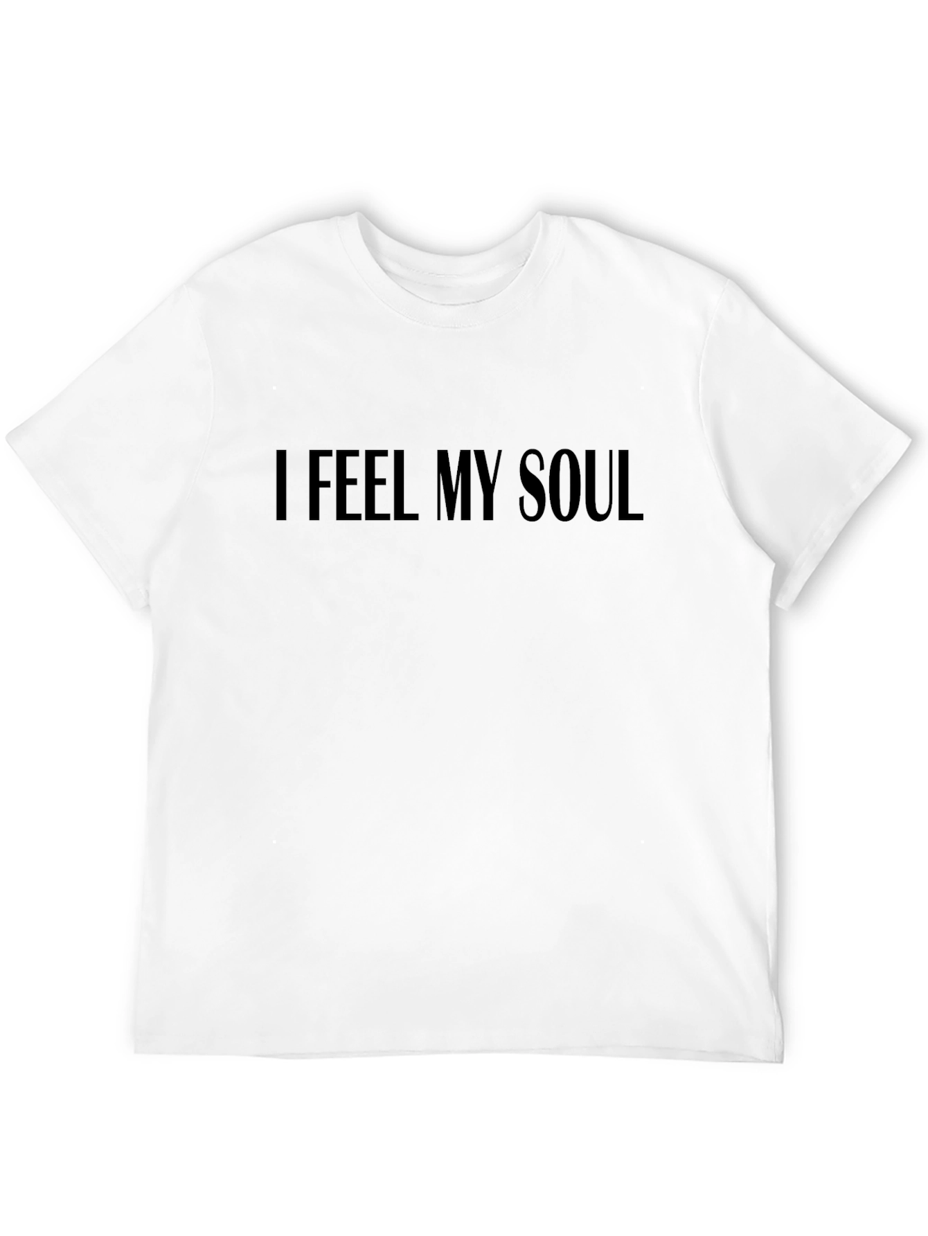 I Feel My Soul Black Graphic Tee Shirt