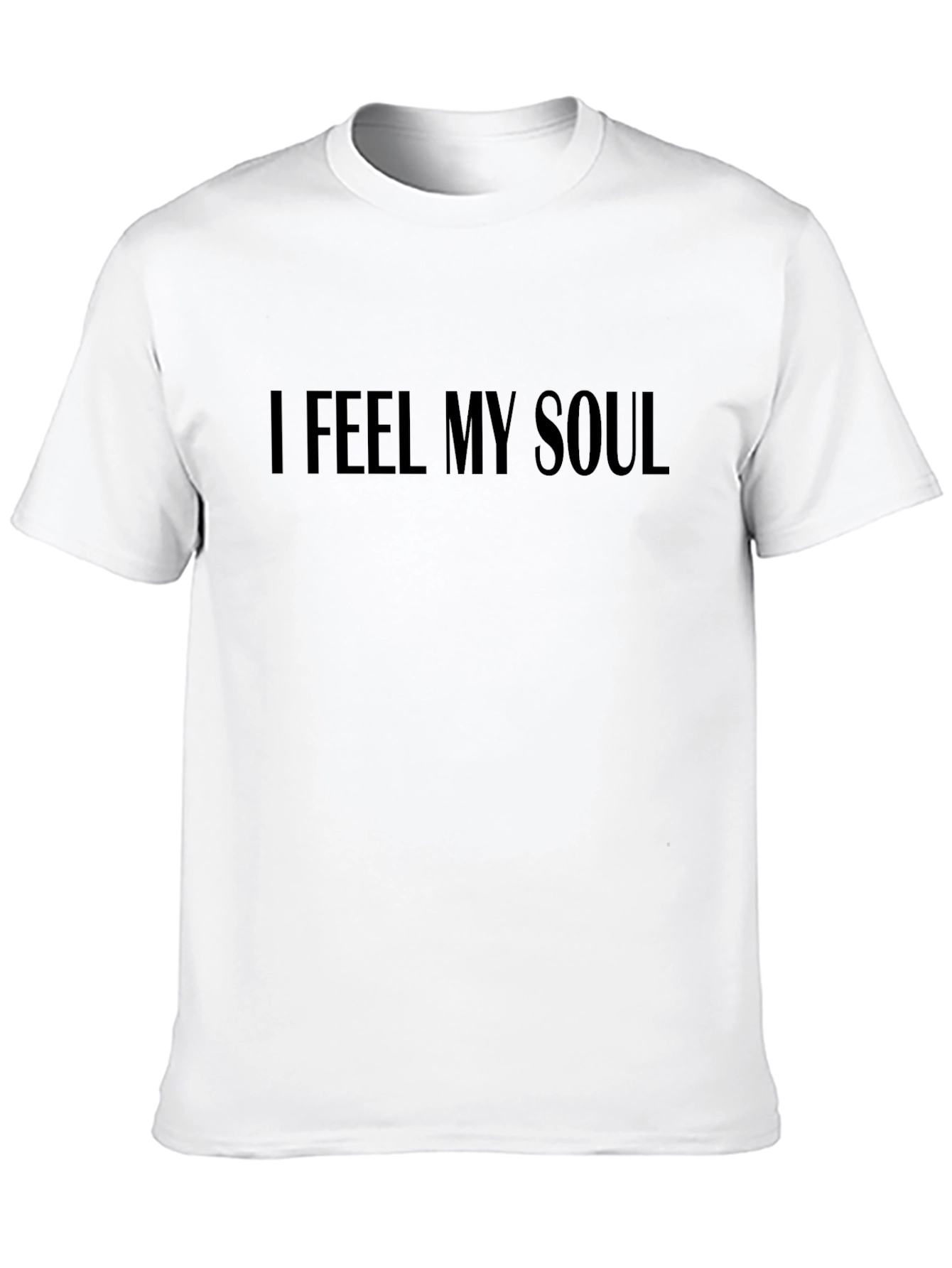 I Feel My Soul Black Graphic Tee Shirt
