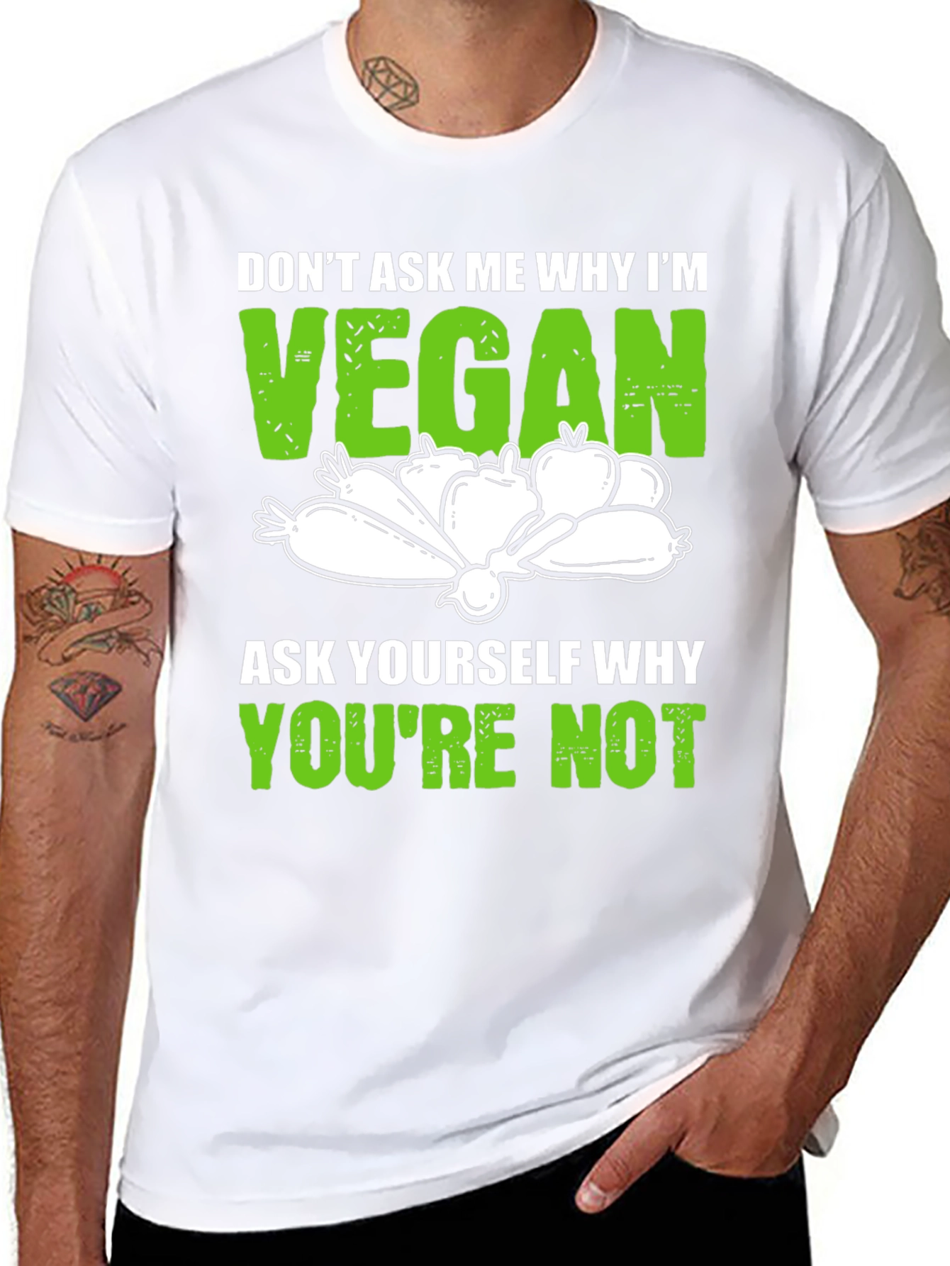 Vegan T-Shirt: Dont Ask Me Why Im Vegan Tee