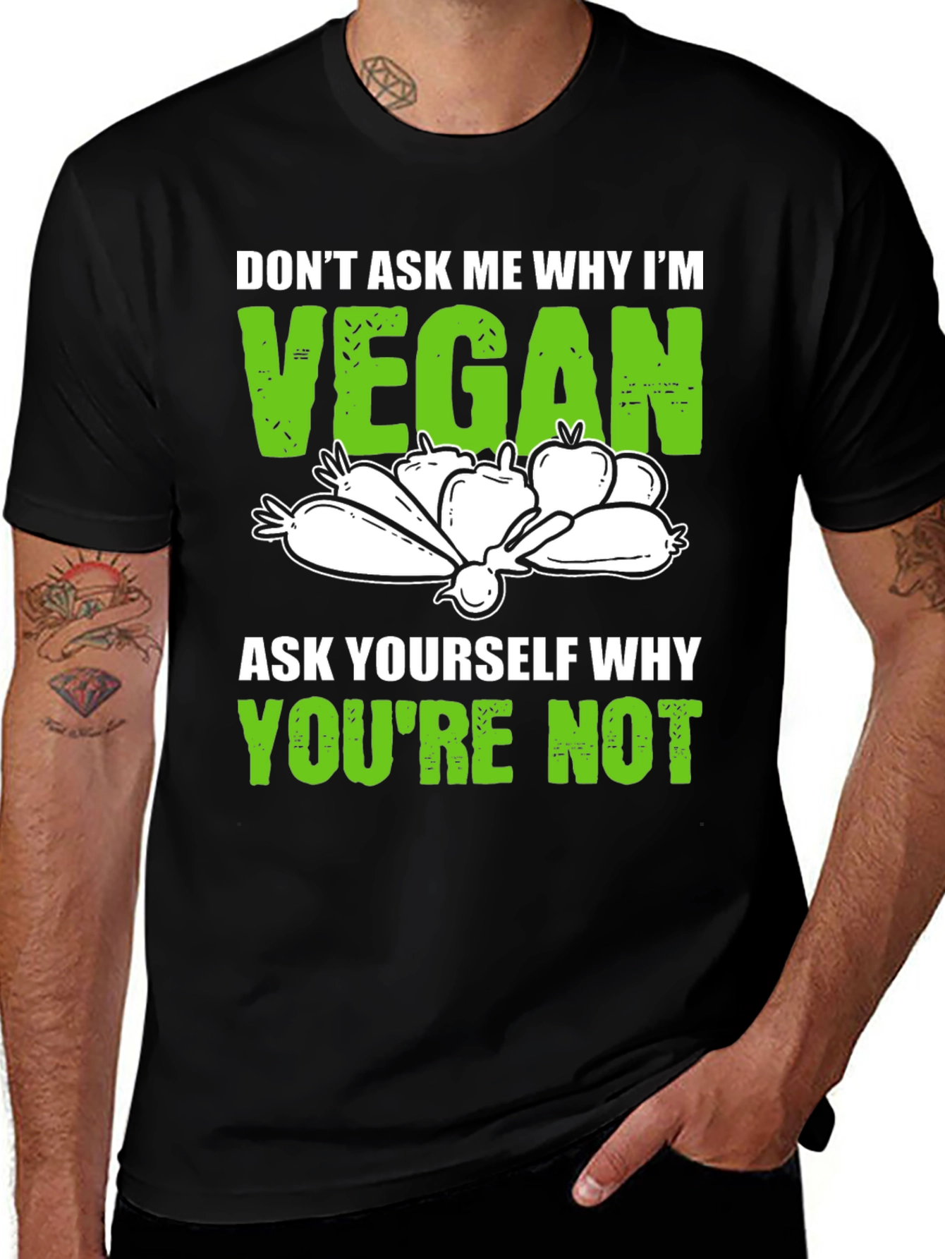 Vegan T-Shirt: Dont Ask Me Why Im Vegan Tee