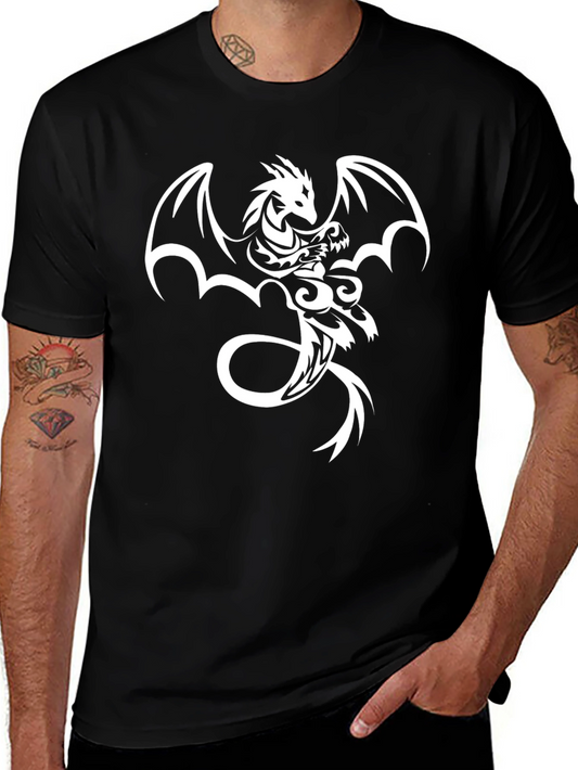 Dragon Graphic T-Shirt - Black Cotton Tee