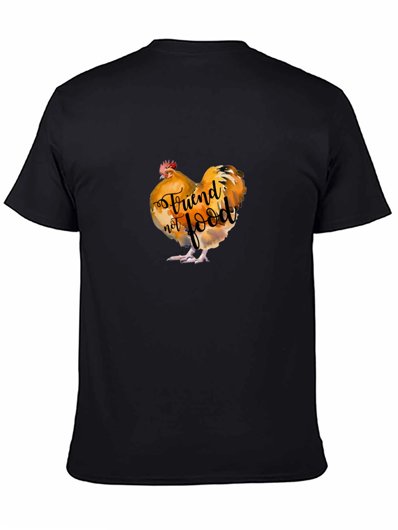 Vegan Rooster Graphic Tee - Friend Not Food