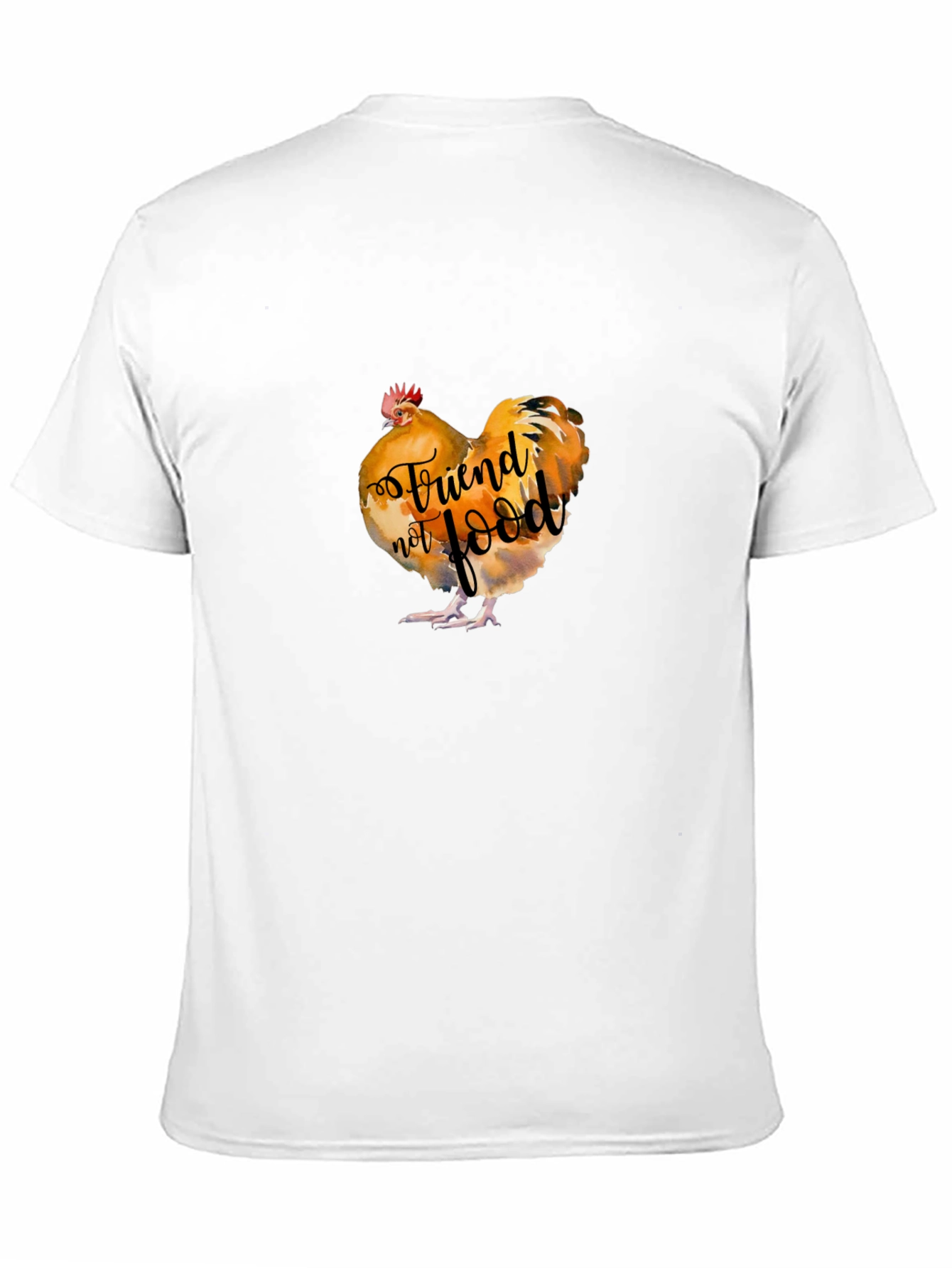 Vegan Rooster Graphic Tee - Friend Not Food
