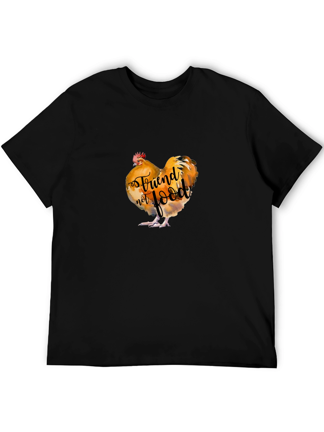 Vegan Rooster Graphic Tee - Friend Not Food