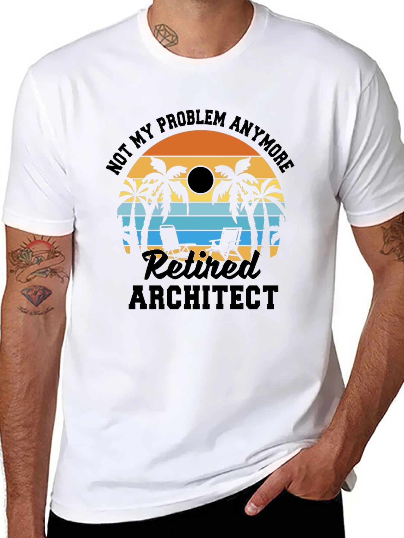 Retired Architect T-Shirt: Beach Life Edition