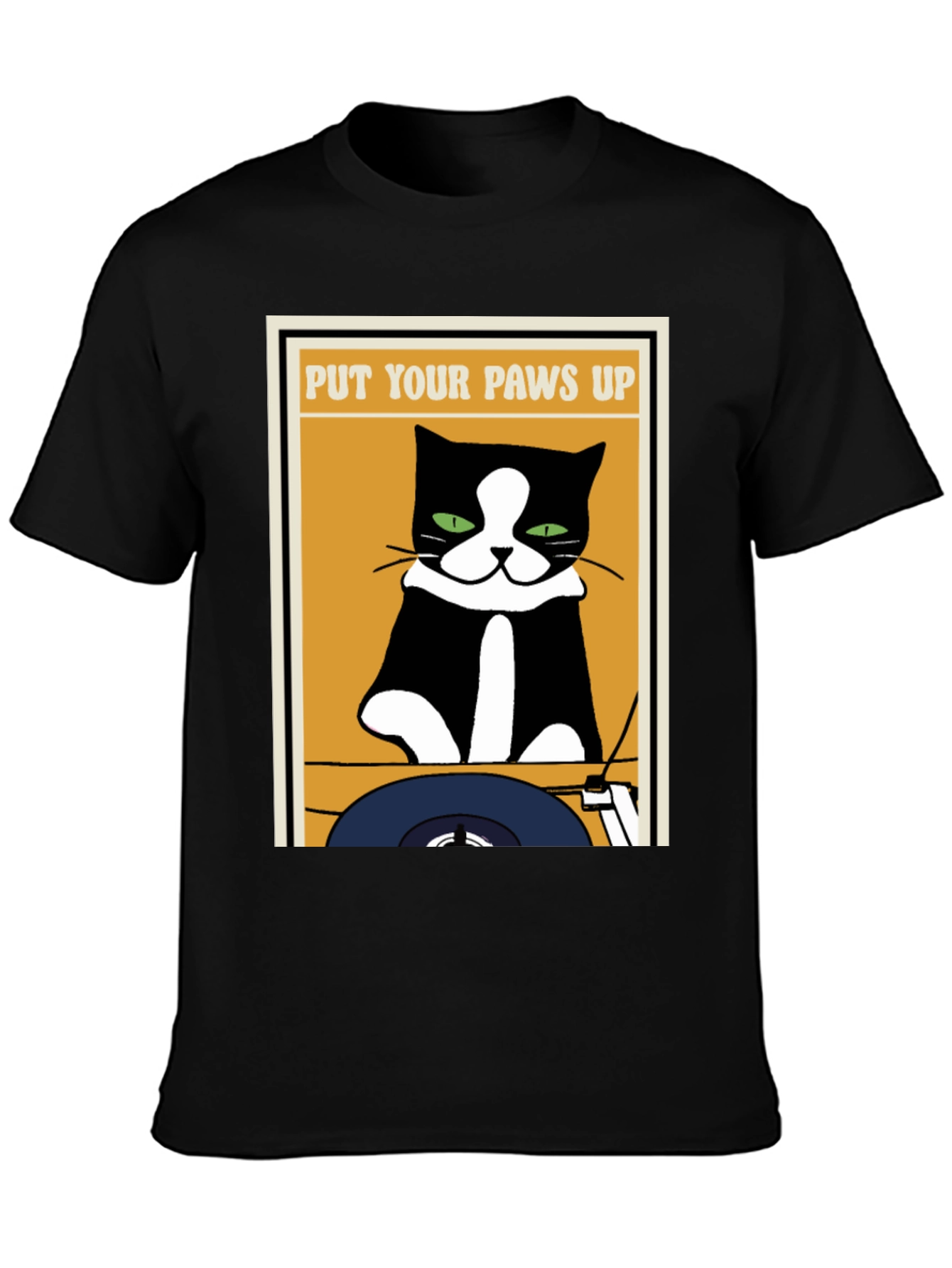DJ Cat T-Shirt: Put Your Paws Up!